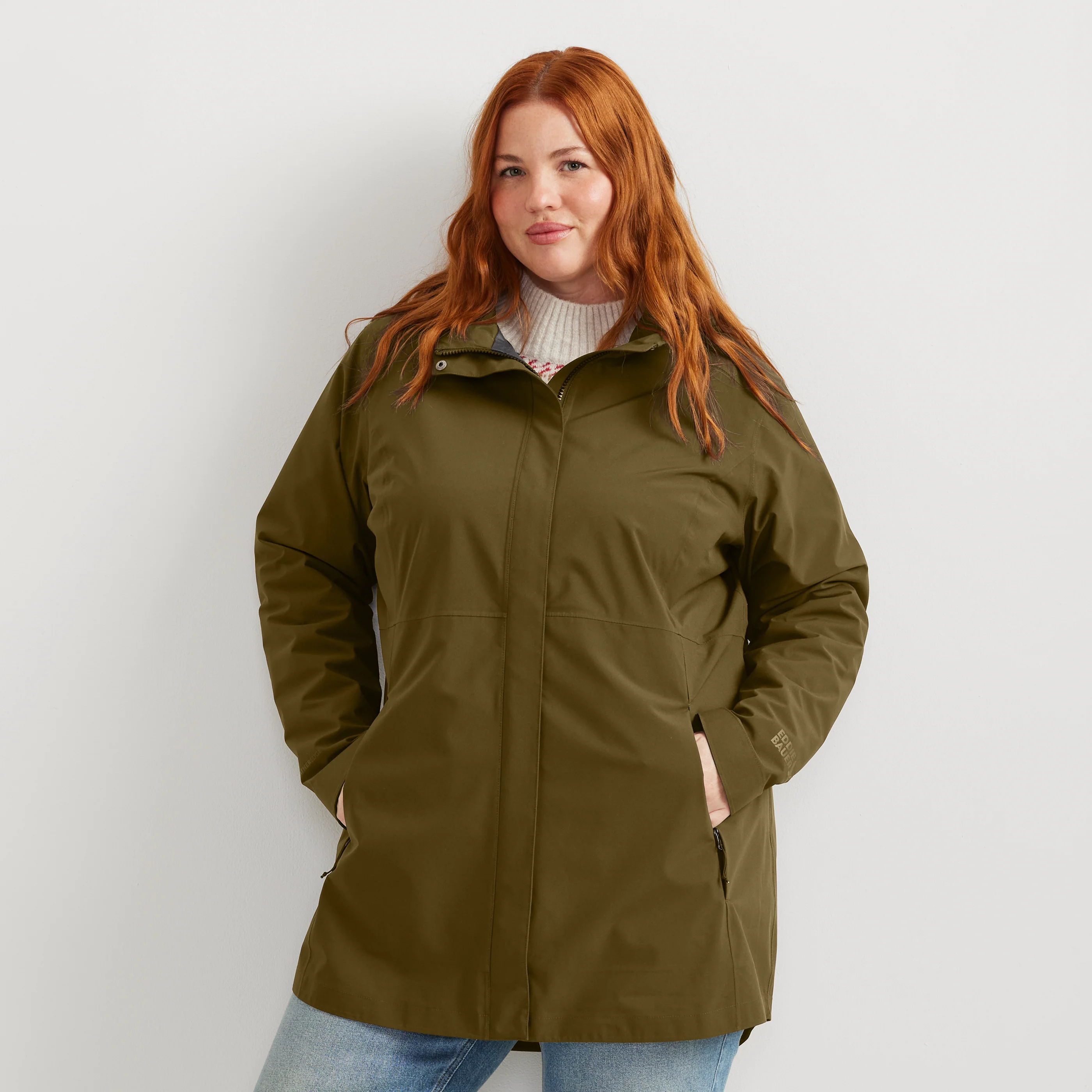 Women's Cloud Cap Waterproof Stretch Hooded Rain Parka
