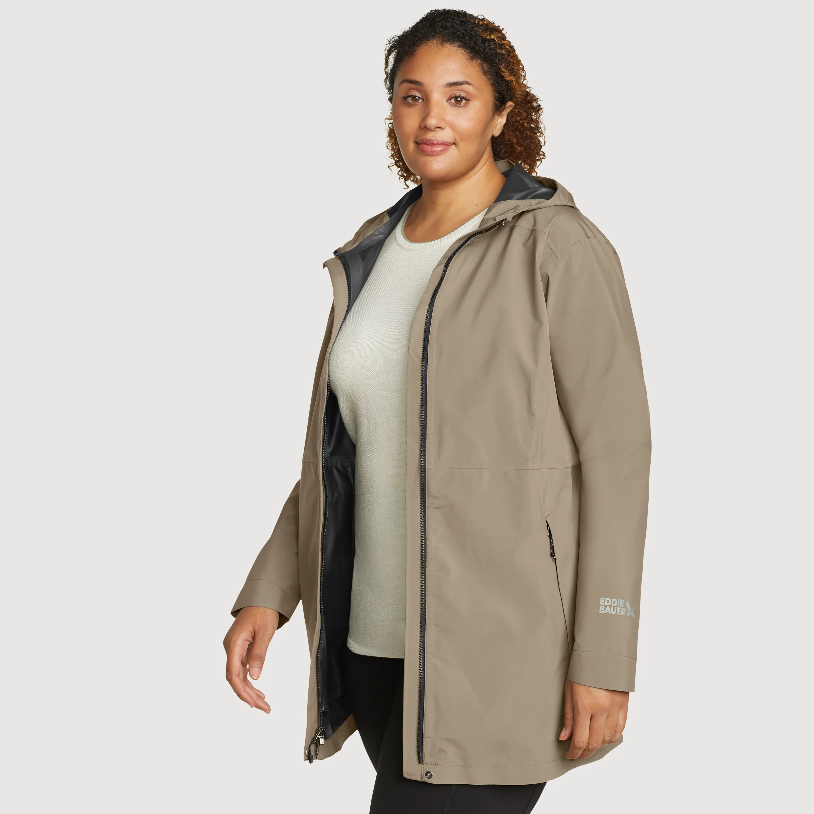 Women's Cloud Cap Waterproof Stretch Hooded Rain Parka