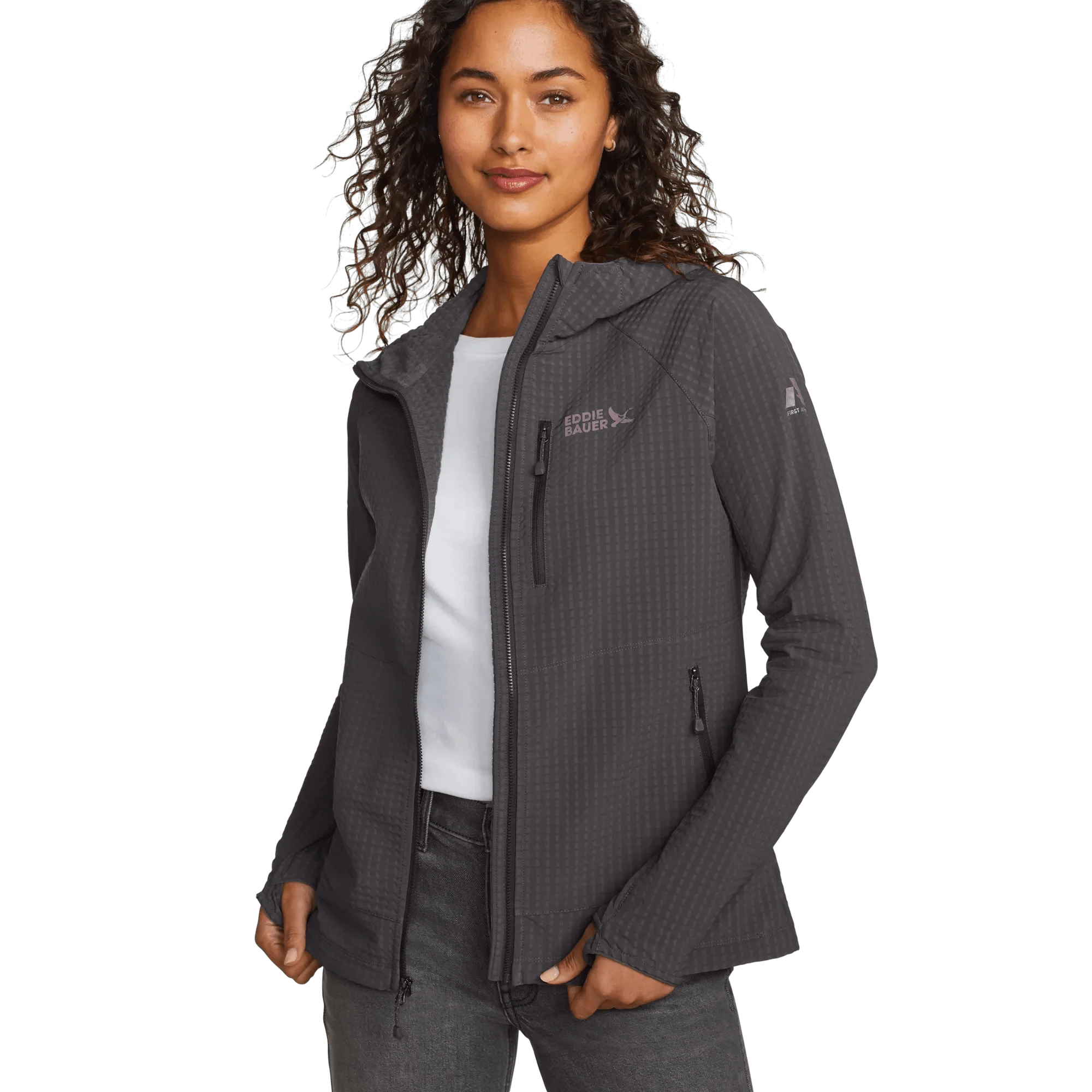 Women's Sandstone Backbone Grid Shell Hoodie