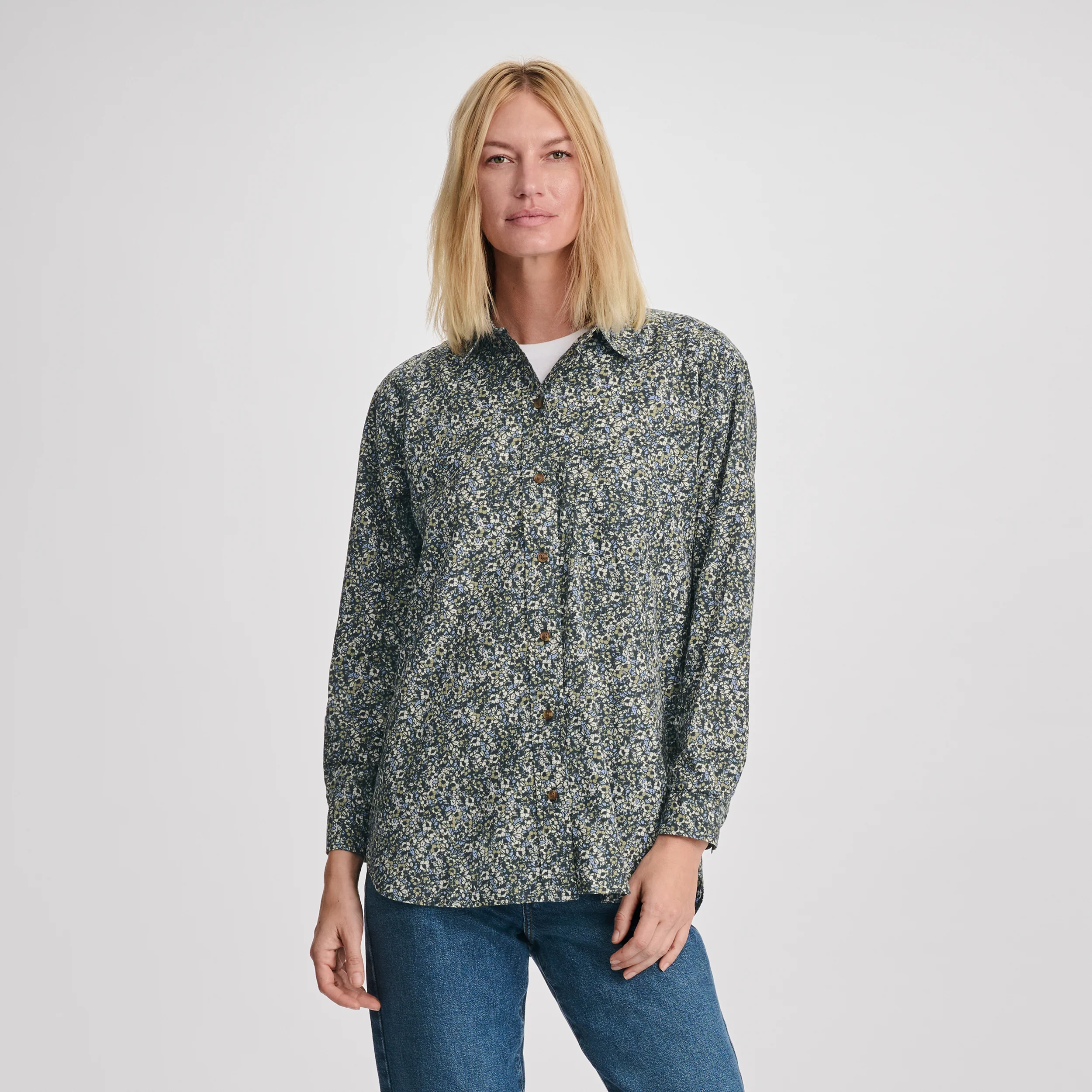 Women's Poplin Button Down Shirt