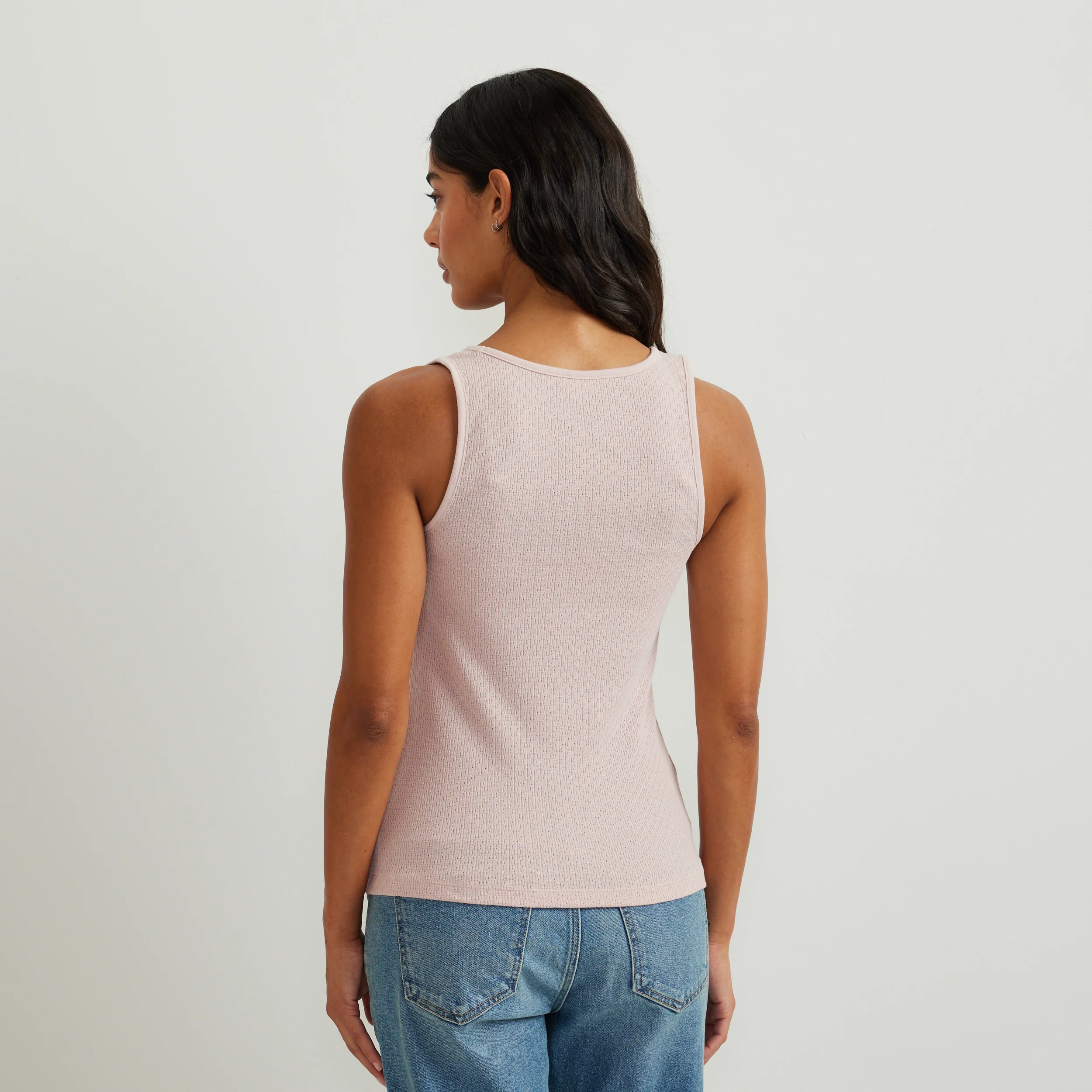 Women's Pointelle Dobby Tank