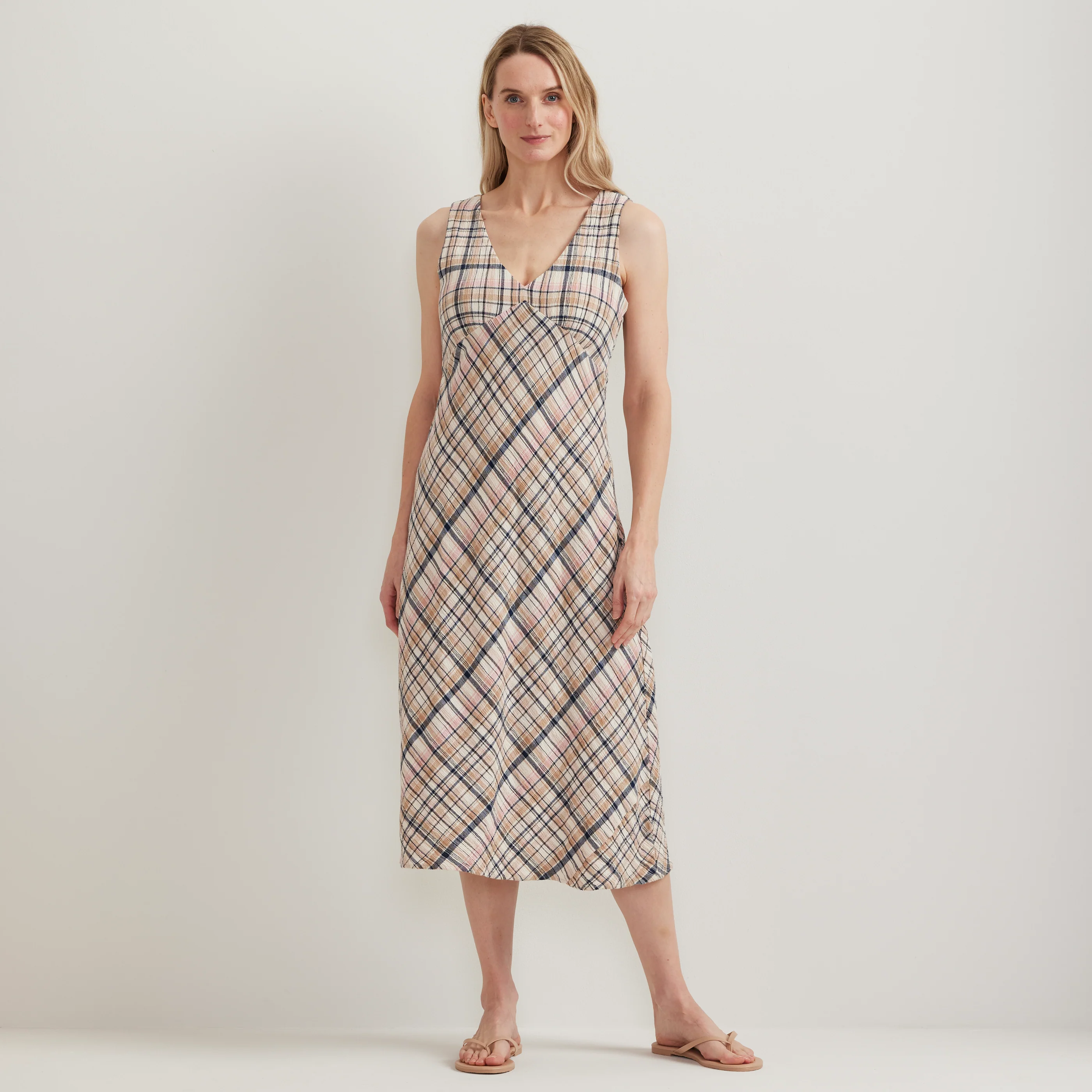 Women's Crinkle Midi Dress