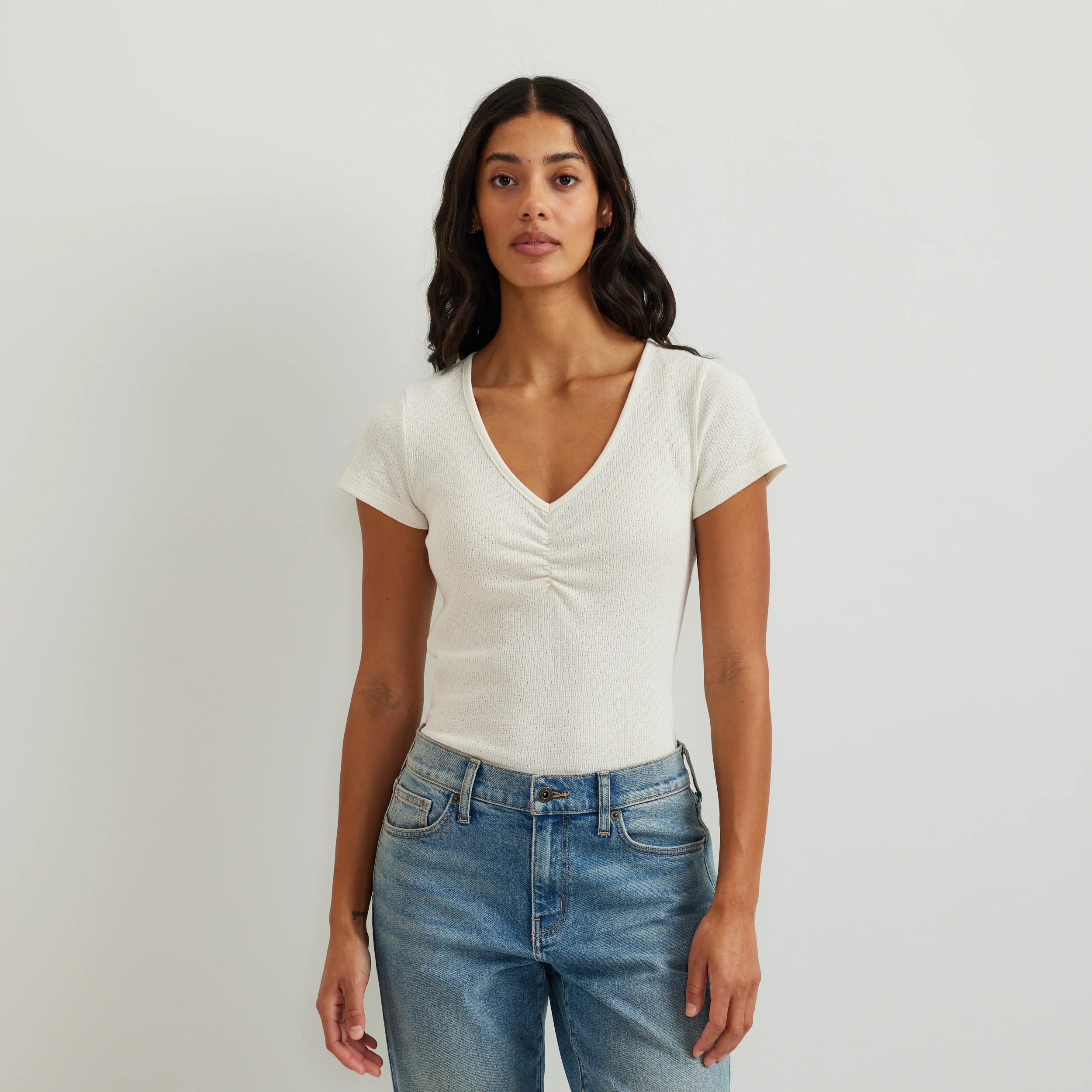 Women's Pointelle Dobby Shirt