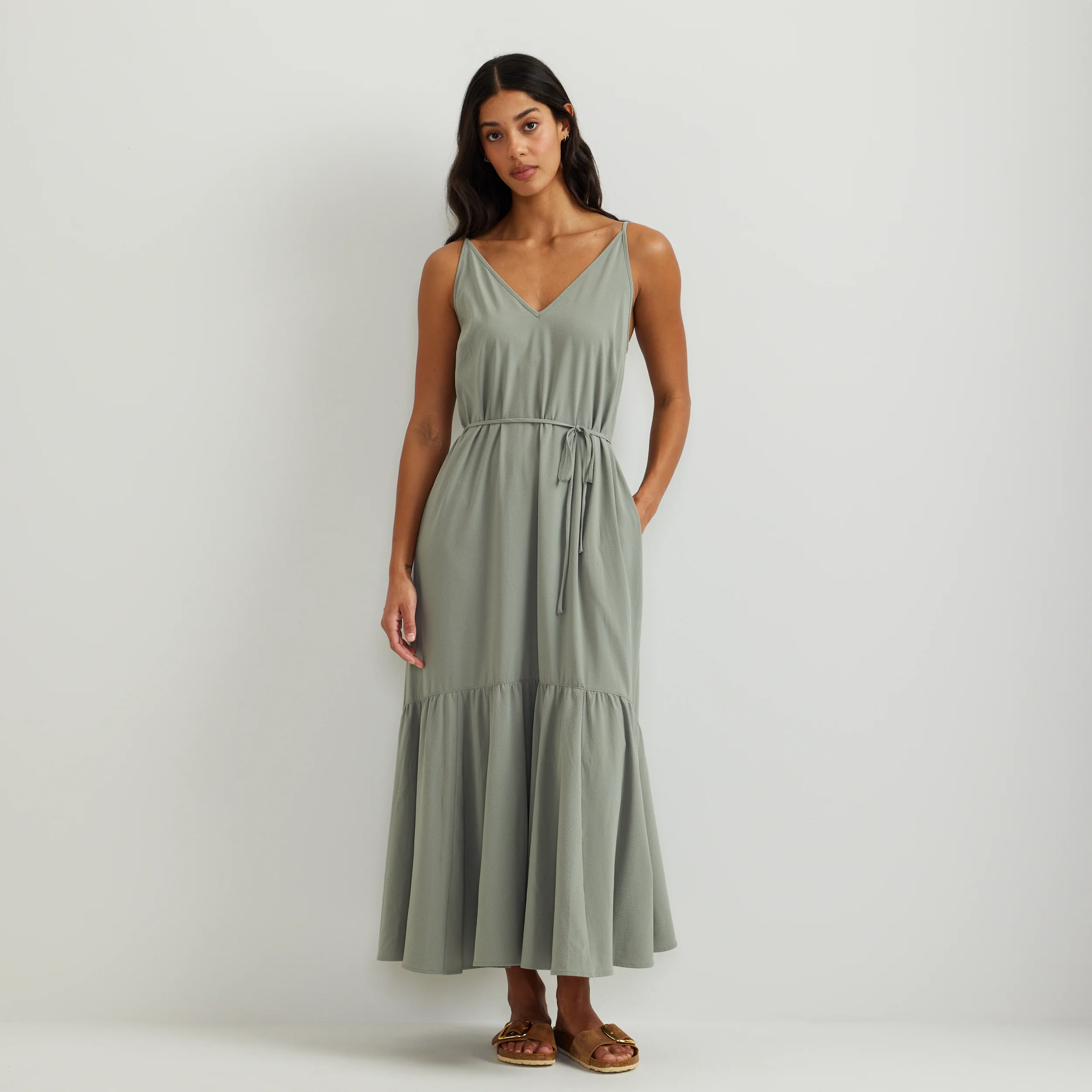 Women's Rio Textured Tiered Midi Dress