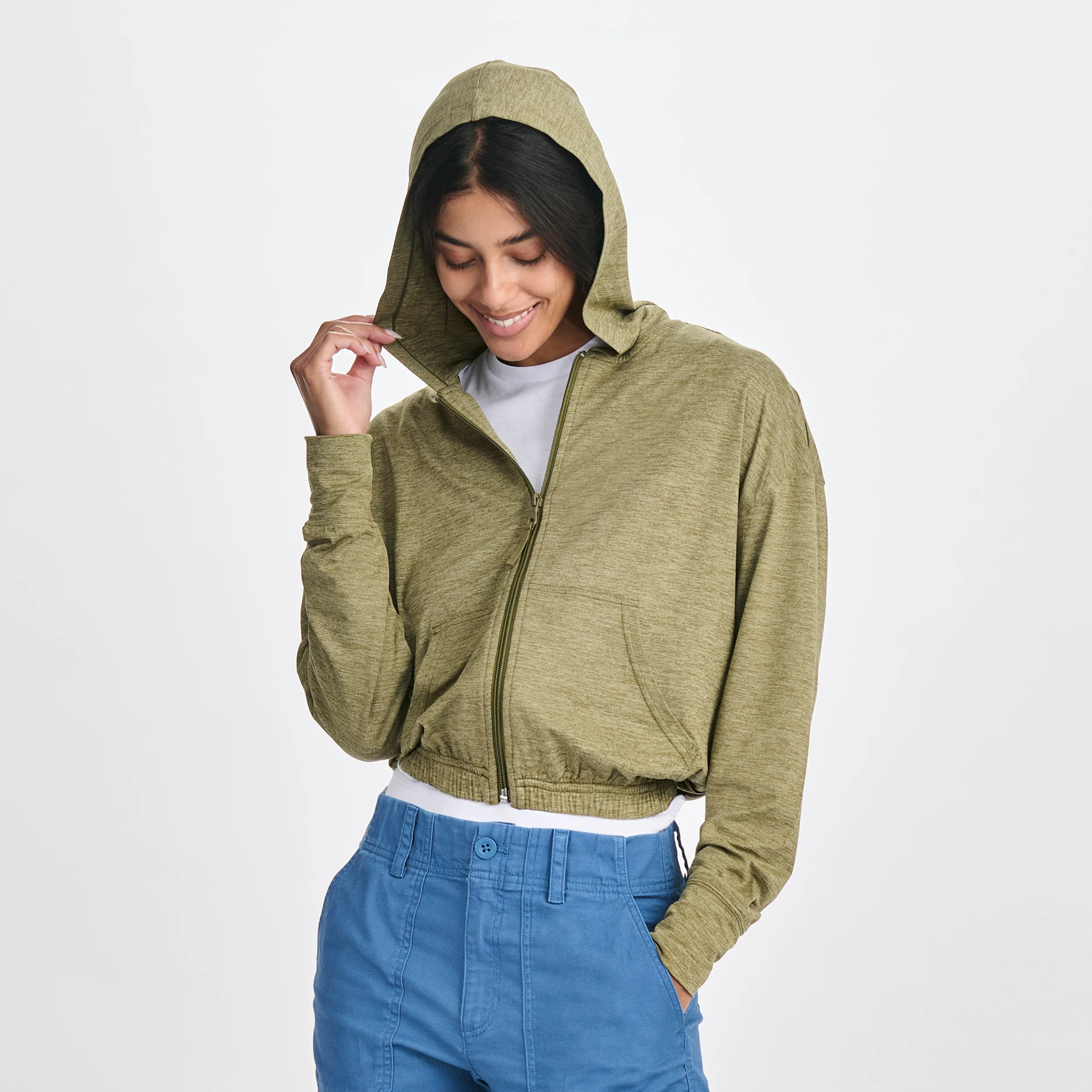 Women's Sightseer Cropped Full-Zip Hoodie
