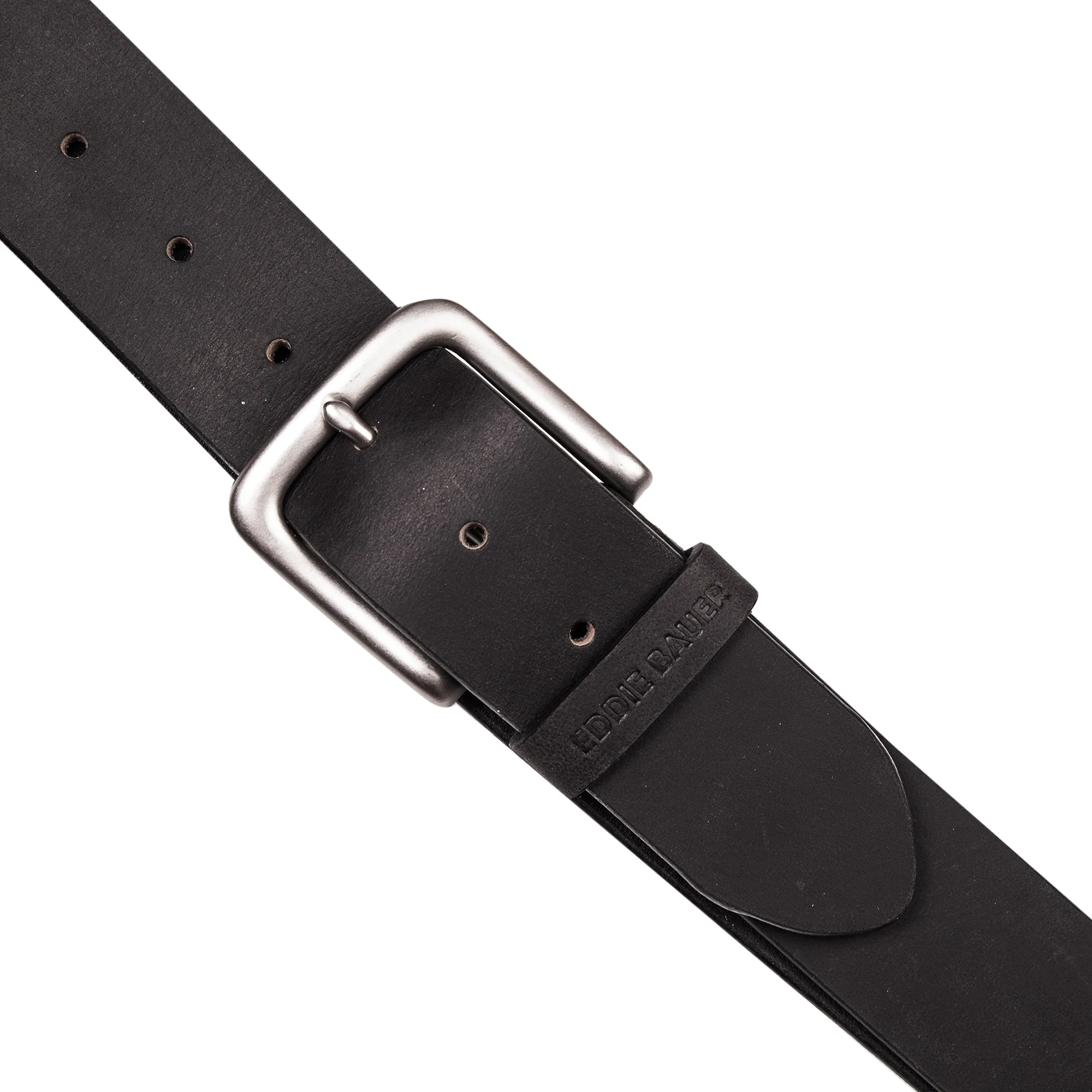 Men's Bridle Leather Belt With Nickel Finish Buckle