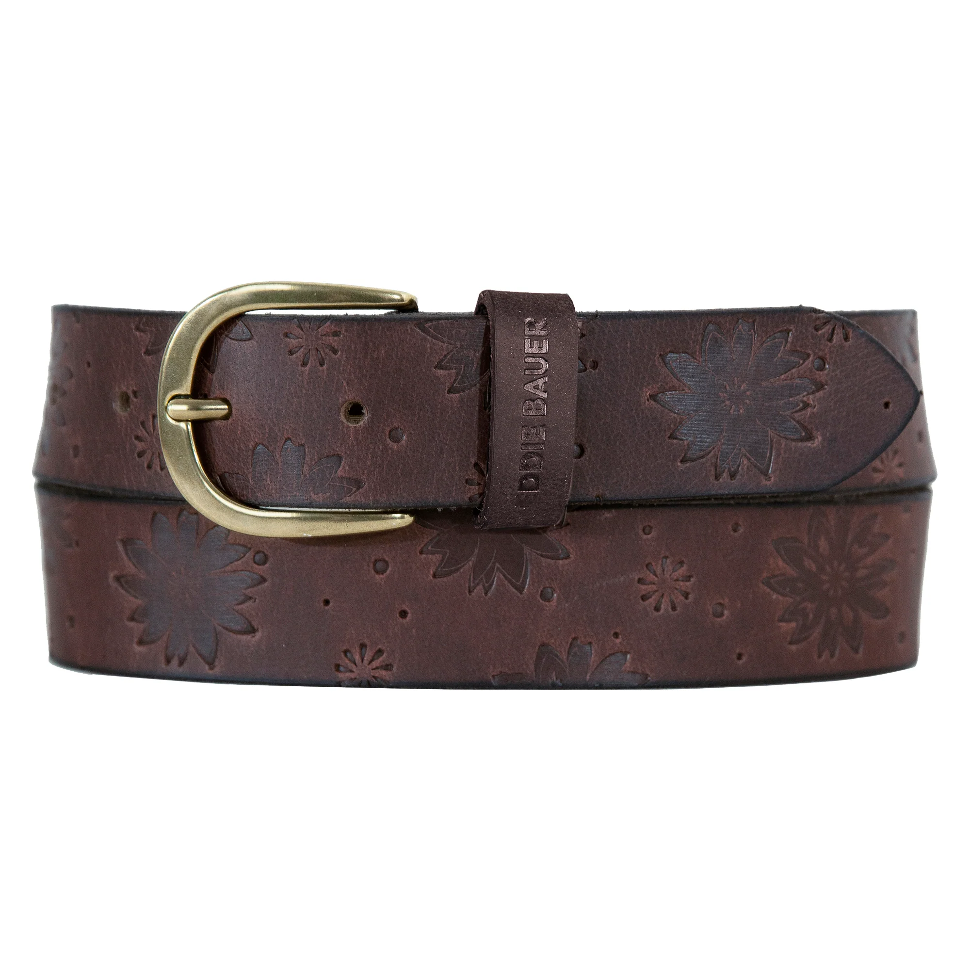 Women's Floral Tooled Leather Belt