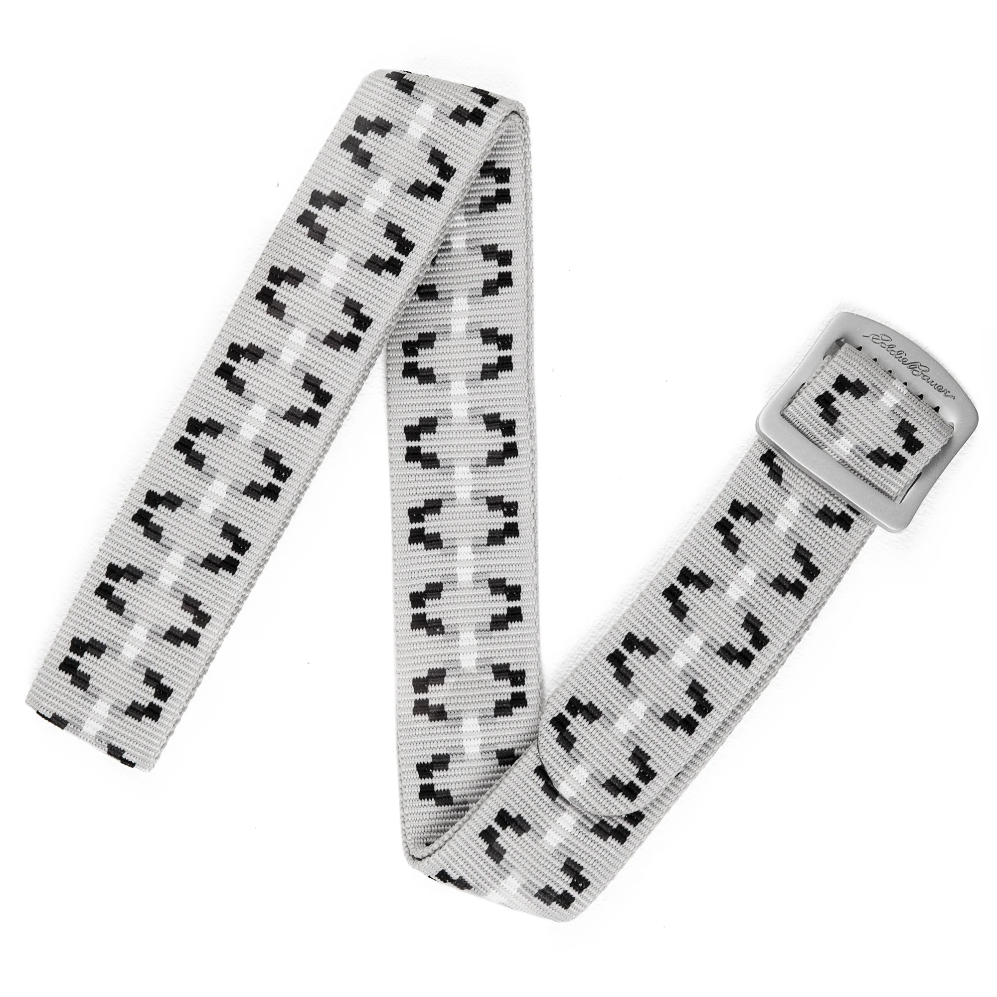Women's Cascade Webbing Belt With Engraved Metal Buckle