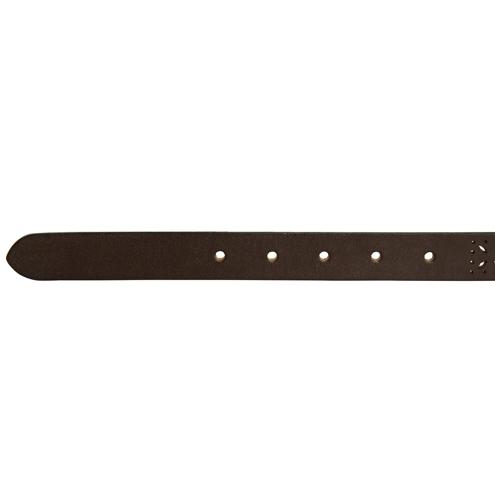 Women's Perforated Pattern Leather Belt