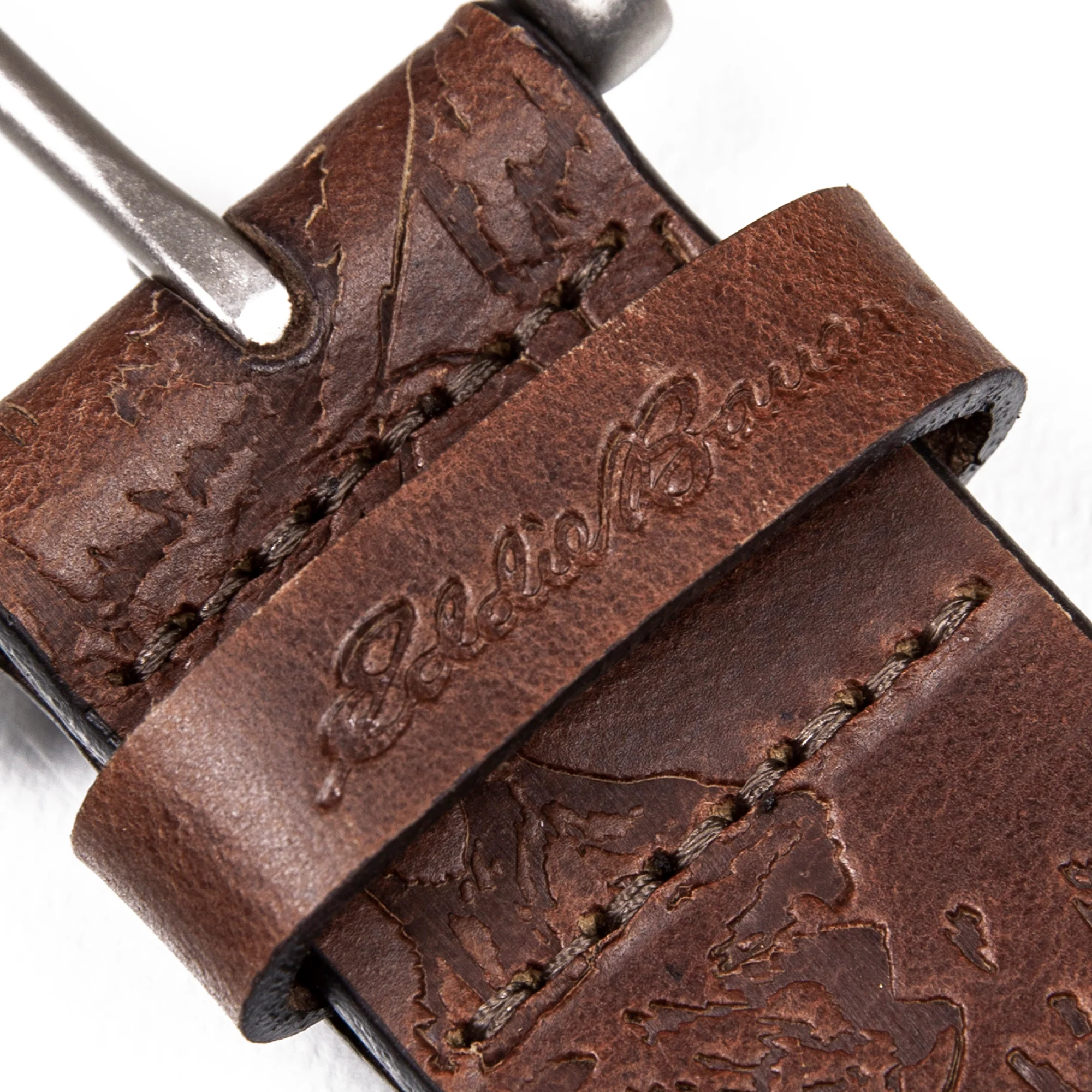 Men's Debossed Live Your Adventure Leather Belt