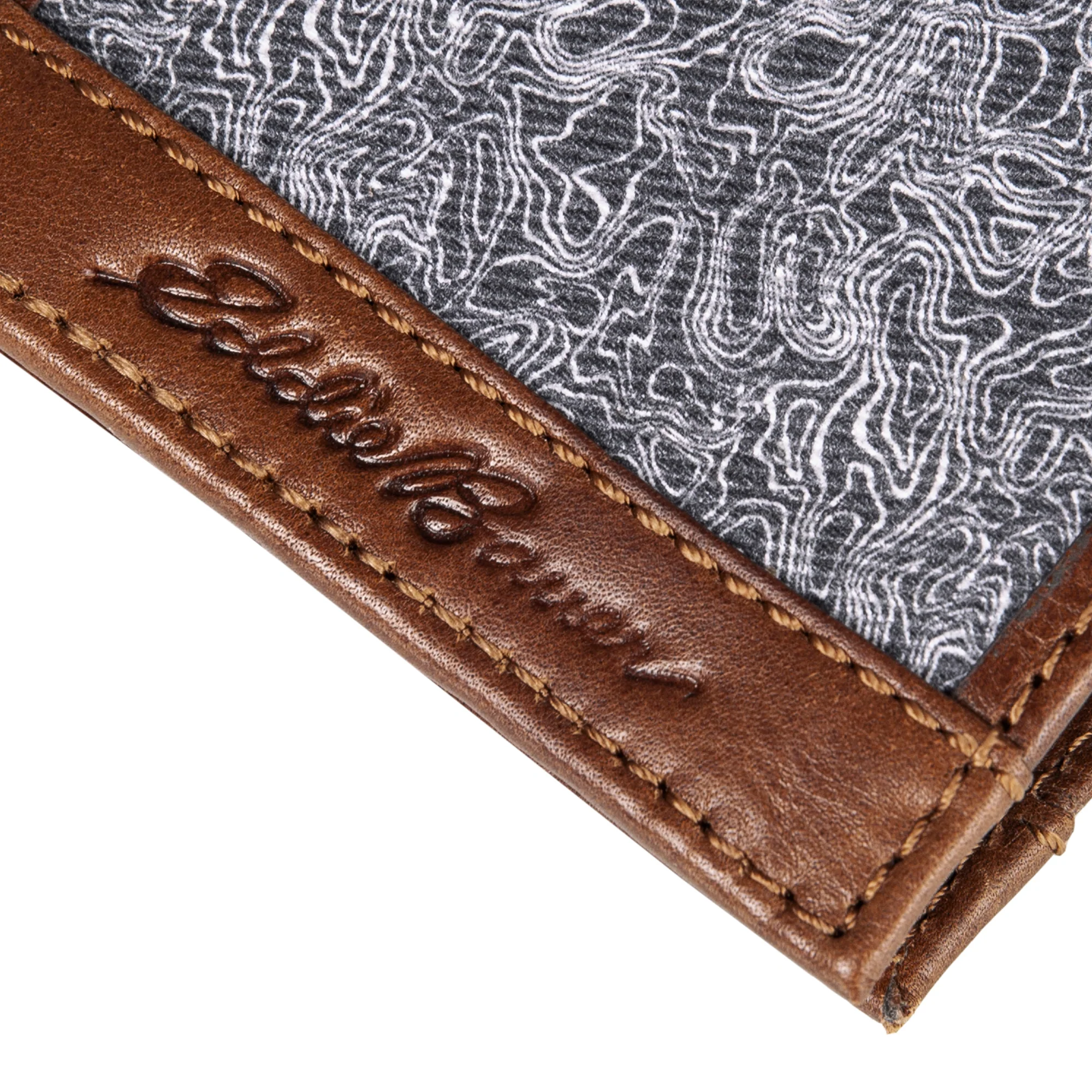 13870-pioneer-leather-and-printed-cotton-canvas-passcase-wallet-3.webp Pioneer Leather And Printed Cotton Canvas Passcase Wallet