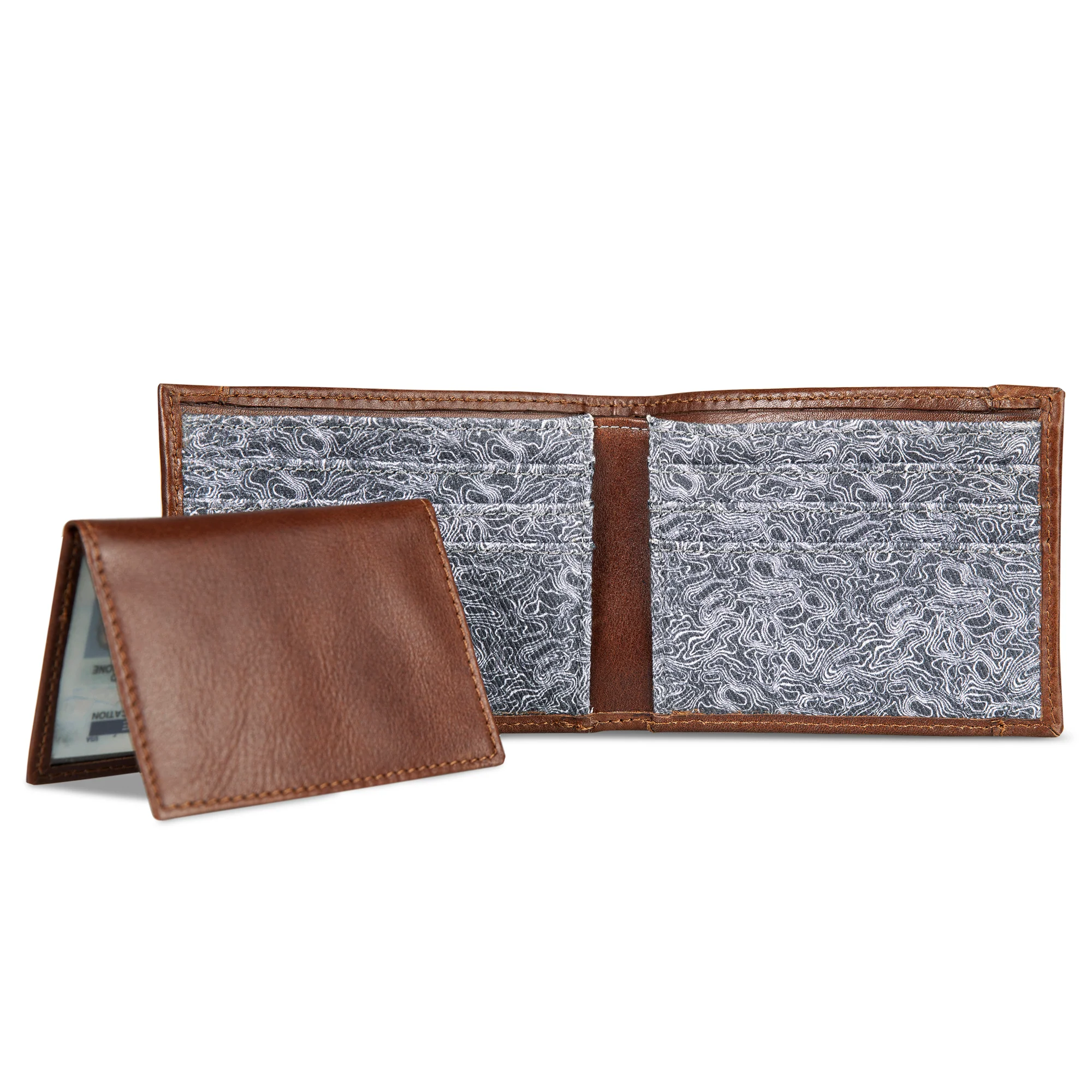 13870-pioneer-leather-and-printed-cotton-canvas-passcase-wallet-6.webp Pioneer Leather And Printed Cotton Canvas Passcase Wallet