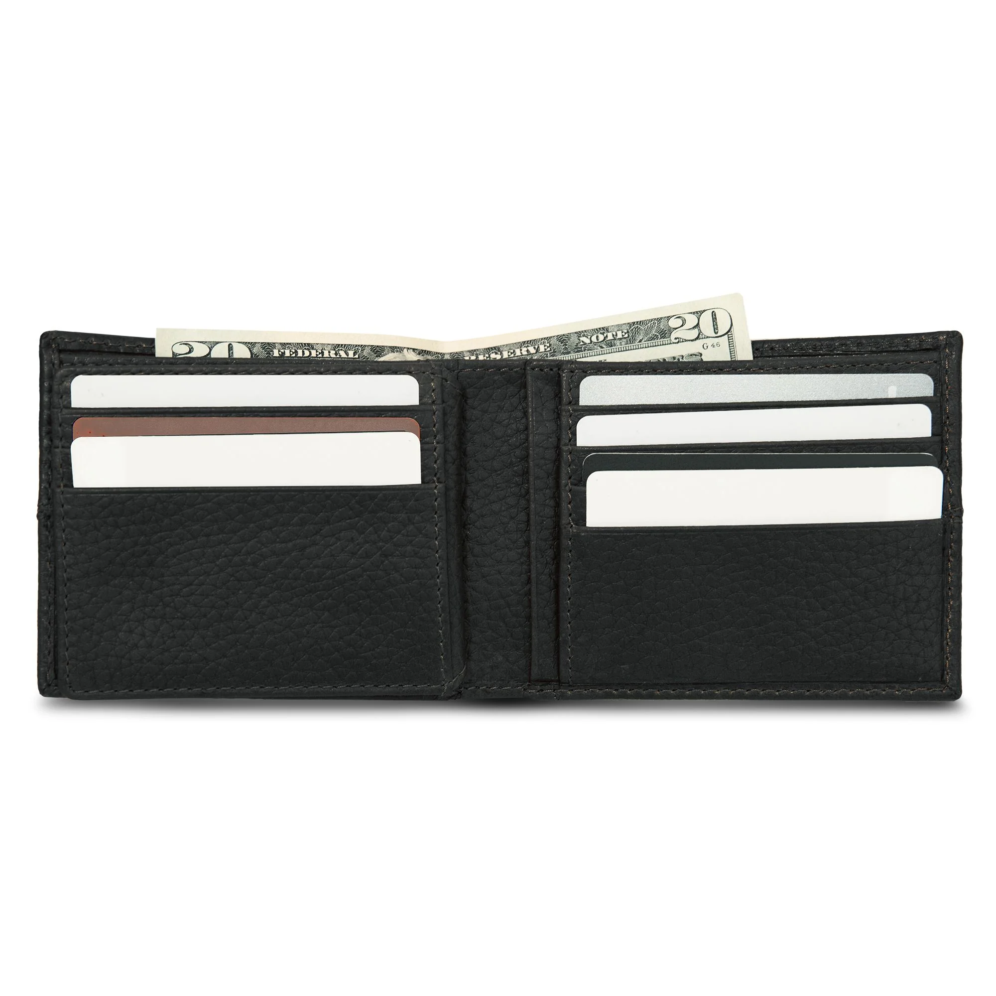 Extra Capacity Rugged Leather Bifold With Flip Id