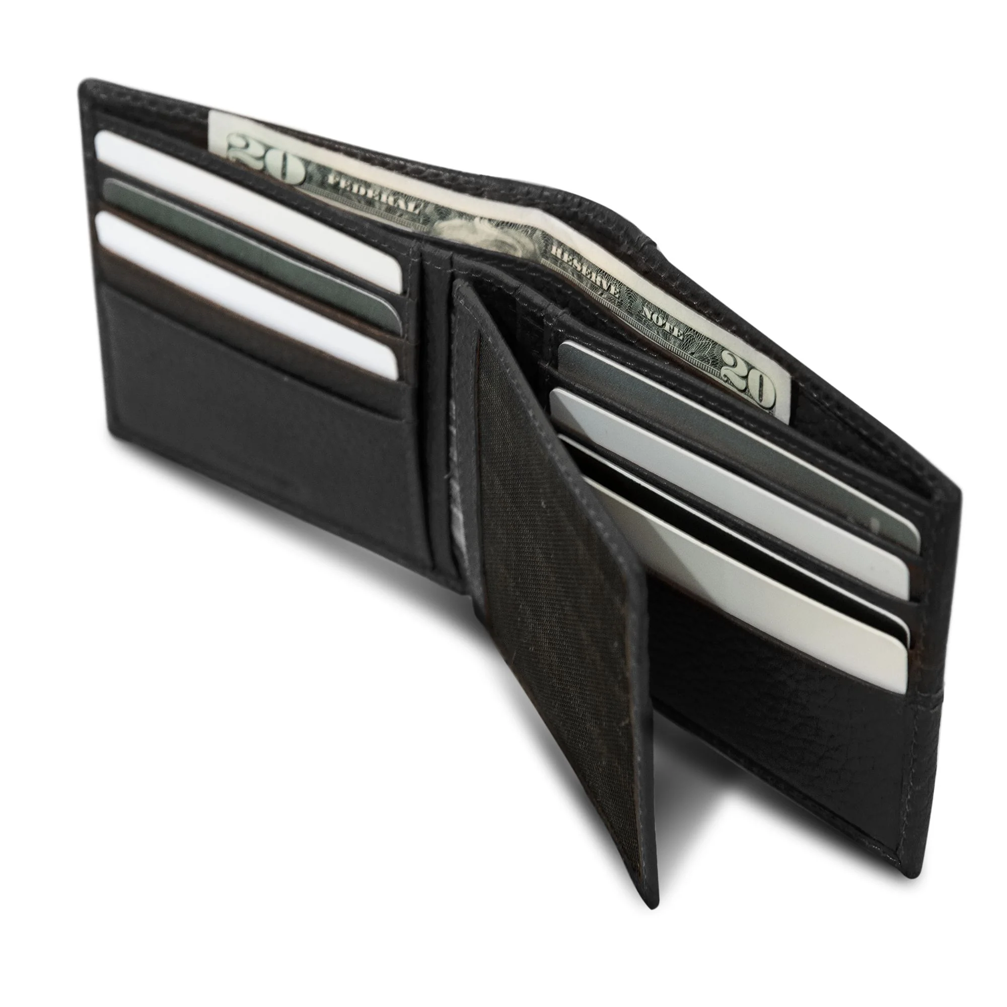 Extra Capacity Rugged Leather Bifold With Flip Id