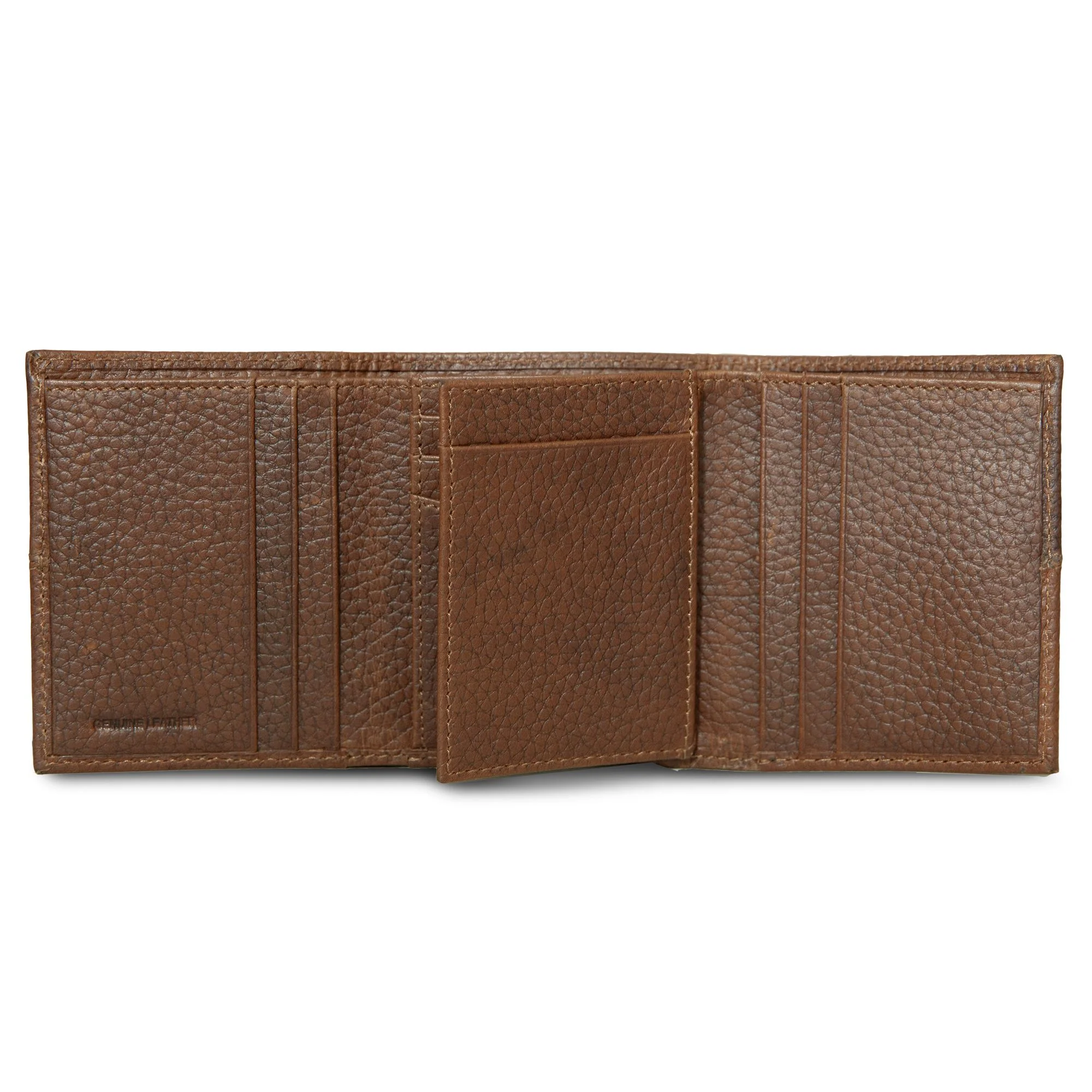 13875-extra-capacity-rugged-leather-trifold-with-flip-id-15.webp Extra Capacity Rugged Leather Trifold With Flip Id