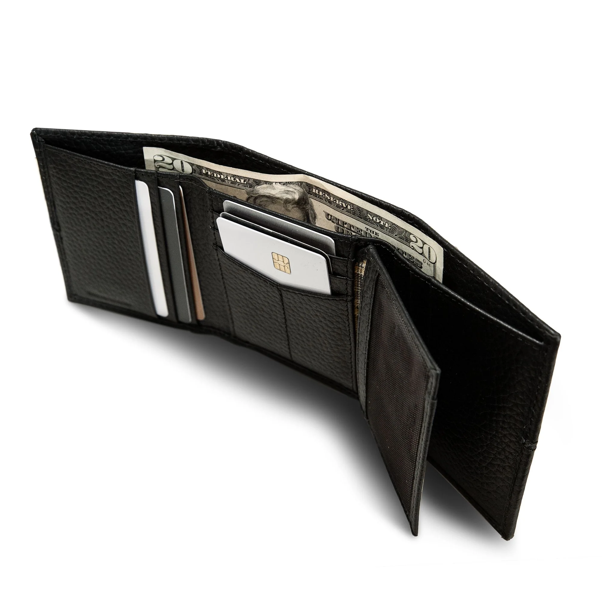 13875-extra-capacity-rugged-leather-trifold-with-flip-id-22.webp Extra Capacity Rugged Leather Trifold With Flip Id