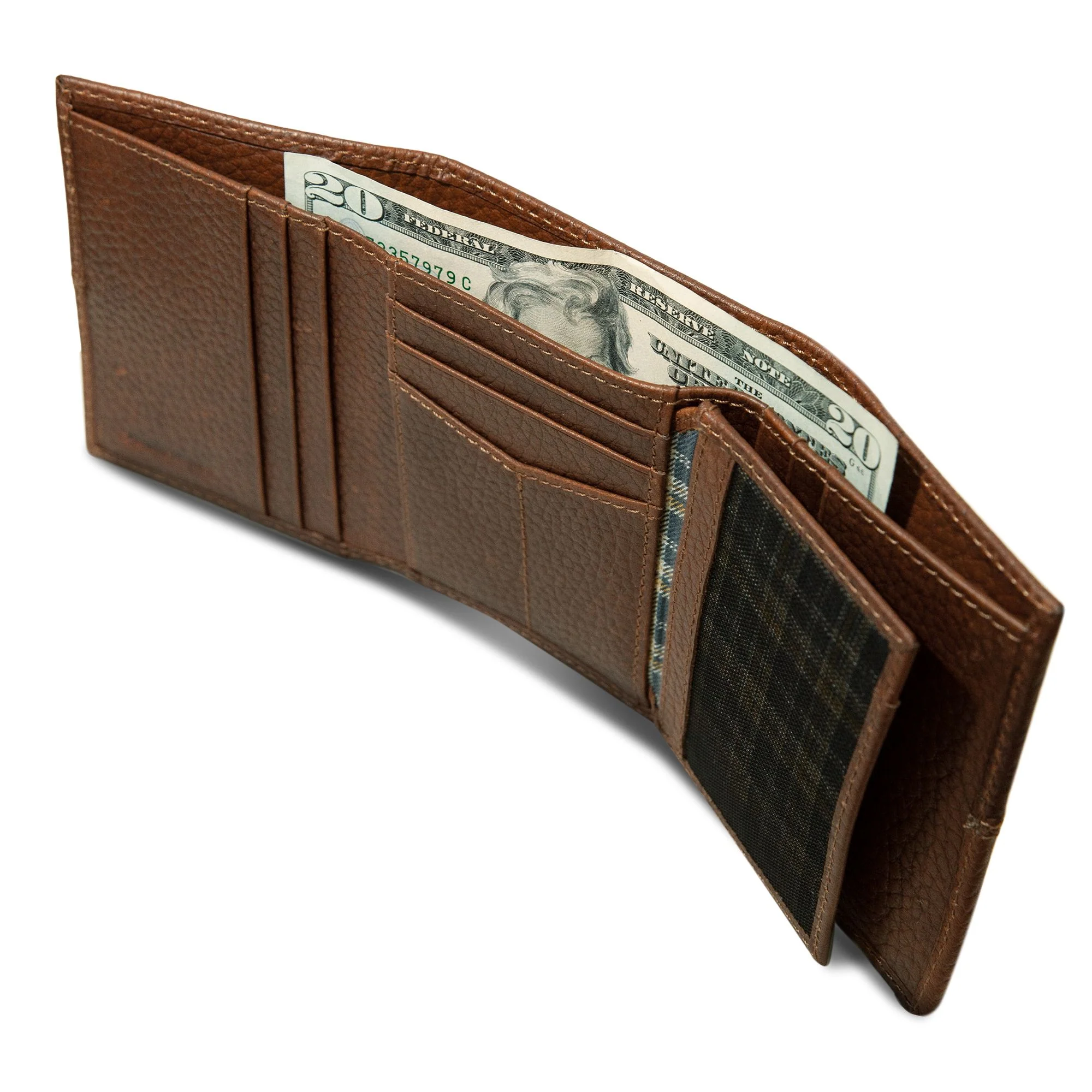 13875-extra-capacity-rugged-leather-trifold-with-flip-id-24.webp Extra Capacity Rugged Leather Trifold With Flip Id