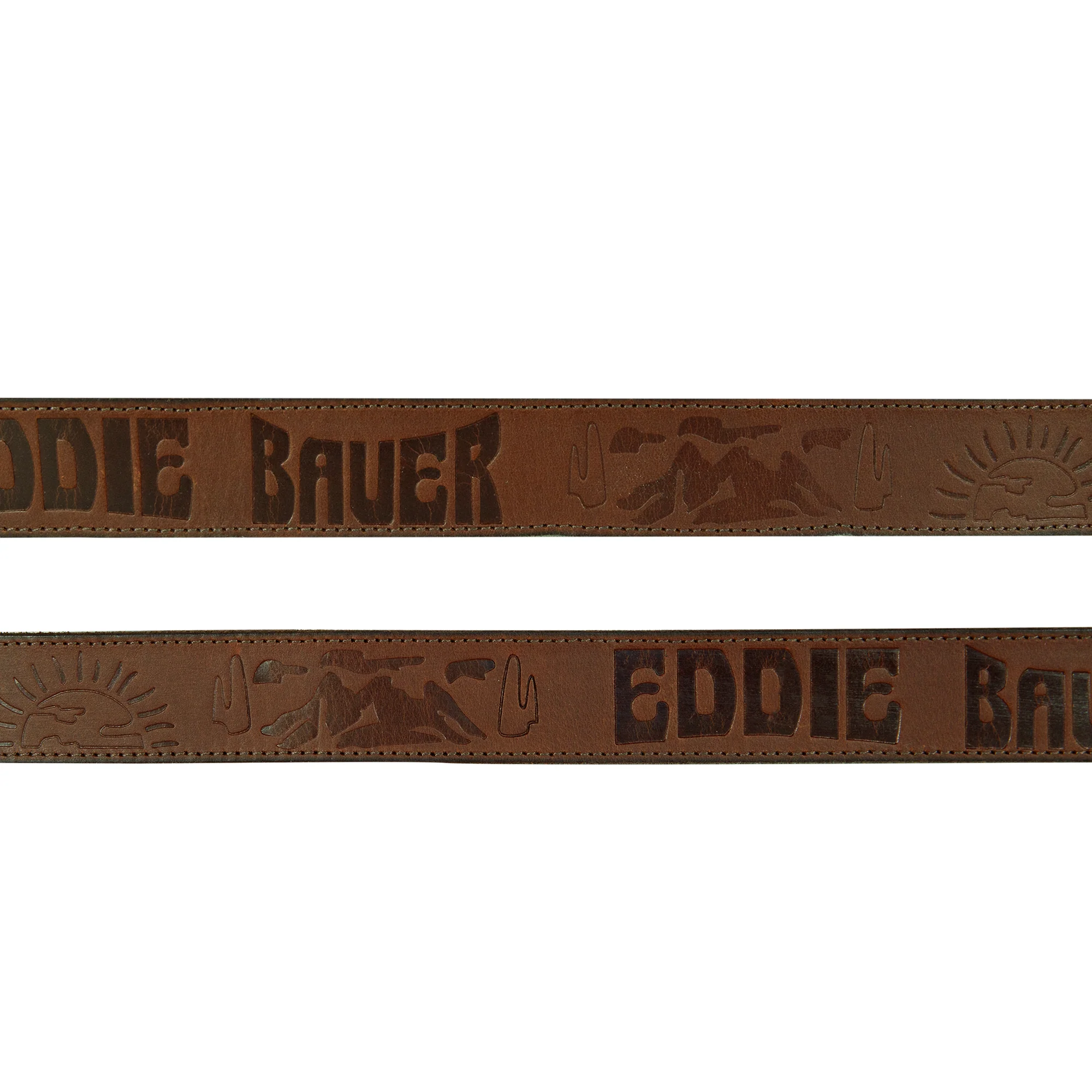 Men's Debossed Eddie Bauer Logo Leather Belt