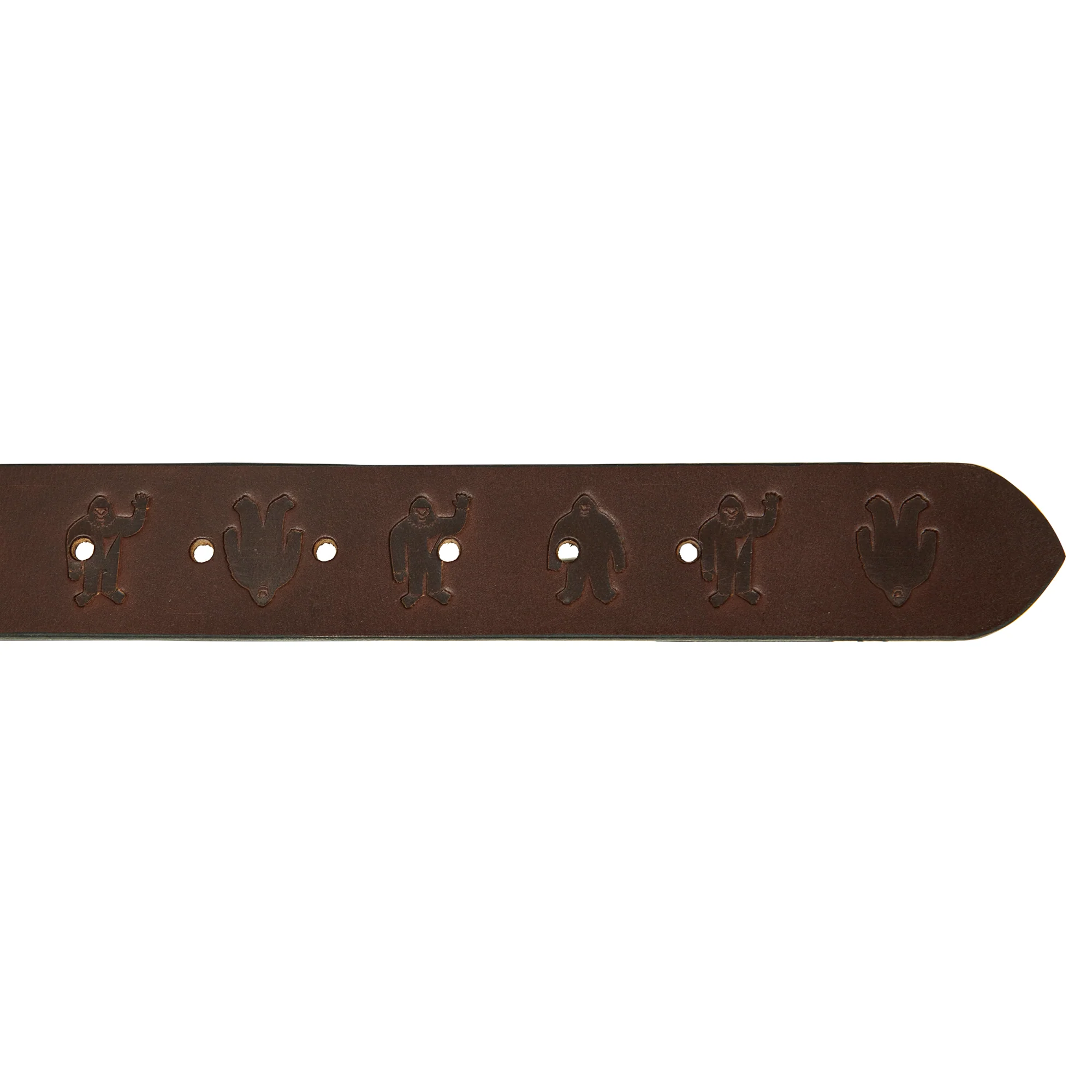 Men's Embossed Sasquatch Harness Leather Belt