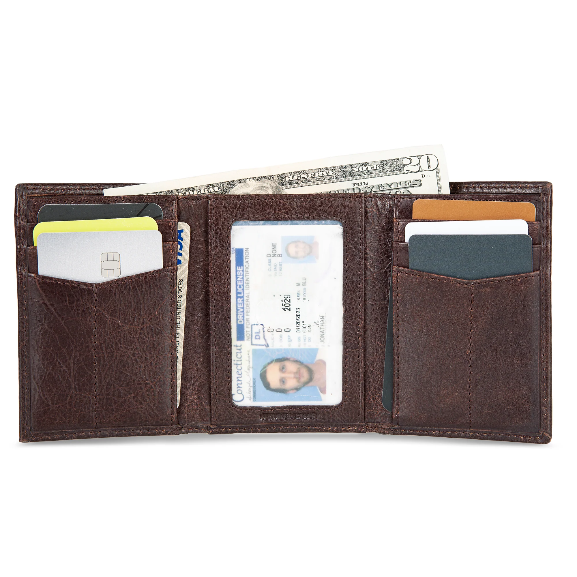 13940-eb-signature-logo-leather-trifold-wallet-14.webp EB Signature Logo Leather Trifold Wallet