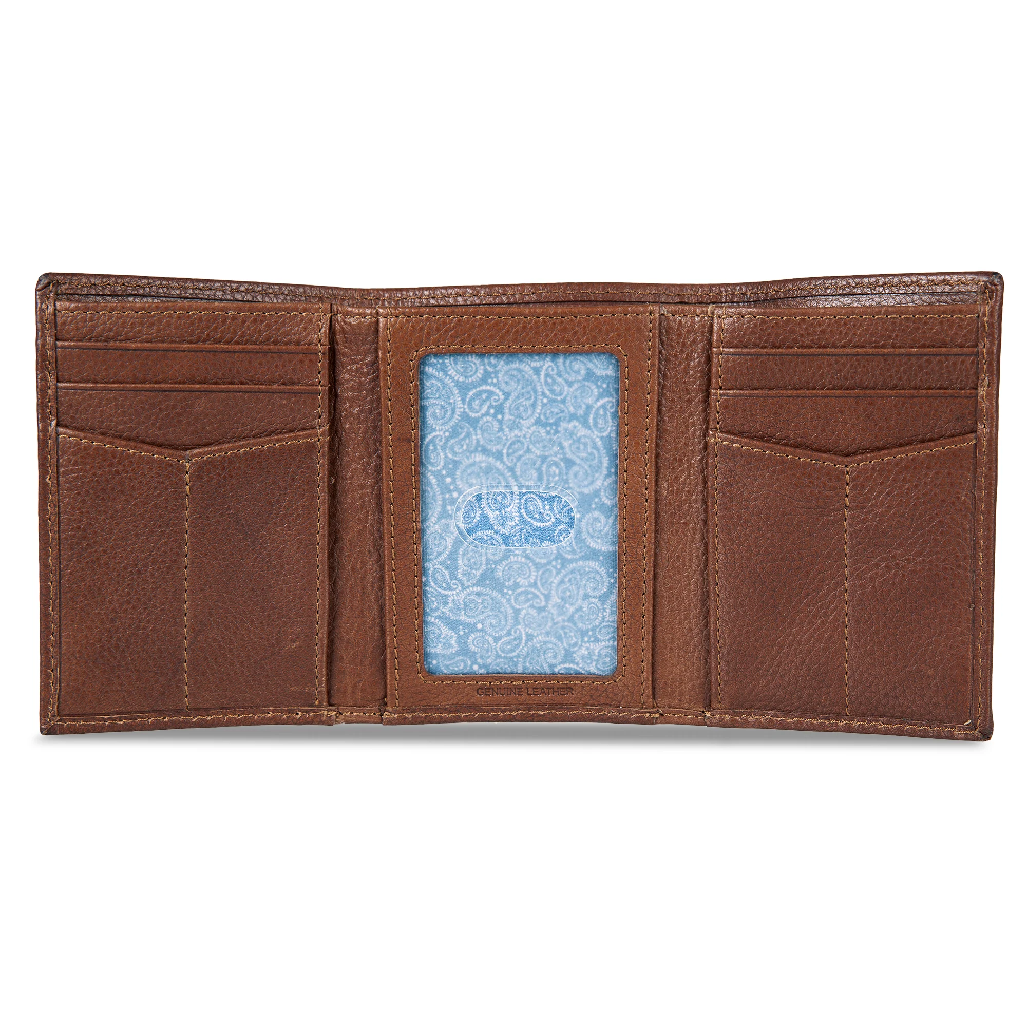 13940-eb-signature-logo-leather-trifold-wallet-19.webp EB Signature Logo Leather Trifold Wallet
