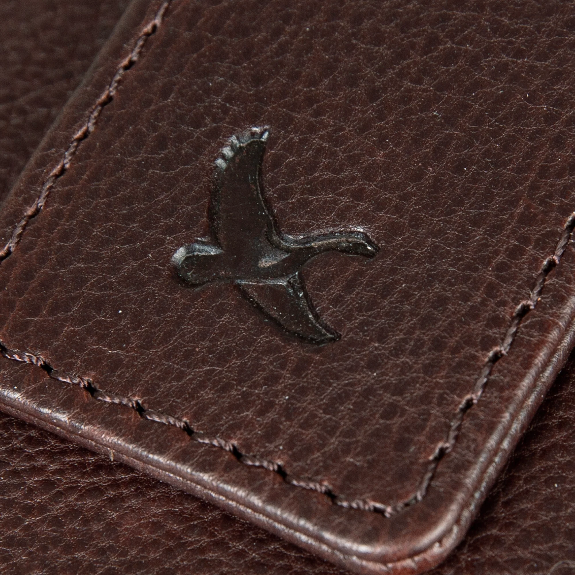 EB Signature Logo Leather Bifold With Money Clip Wallet