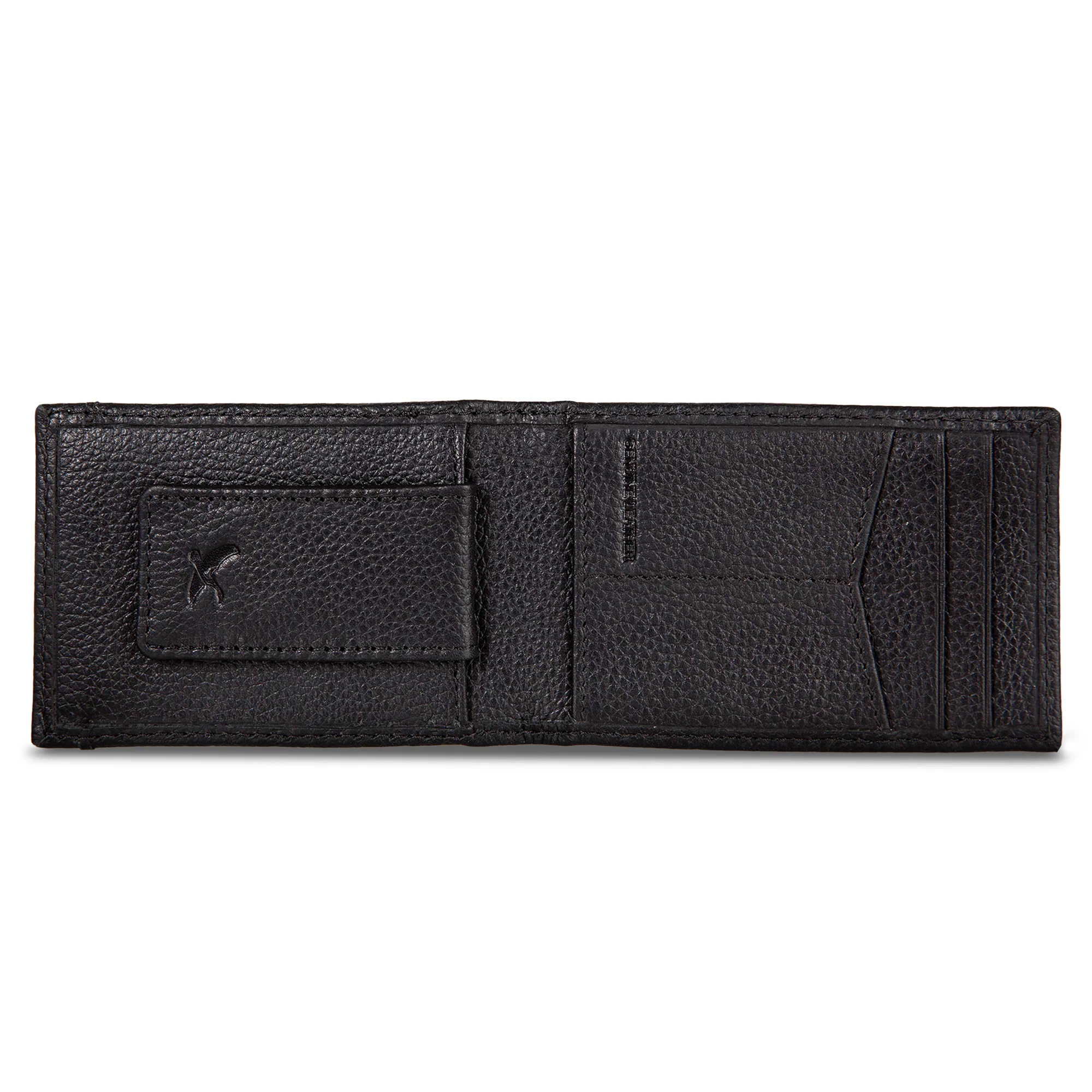 EB Signature Logo Leather Bifold With Money Clip Wallet