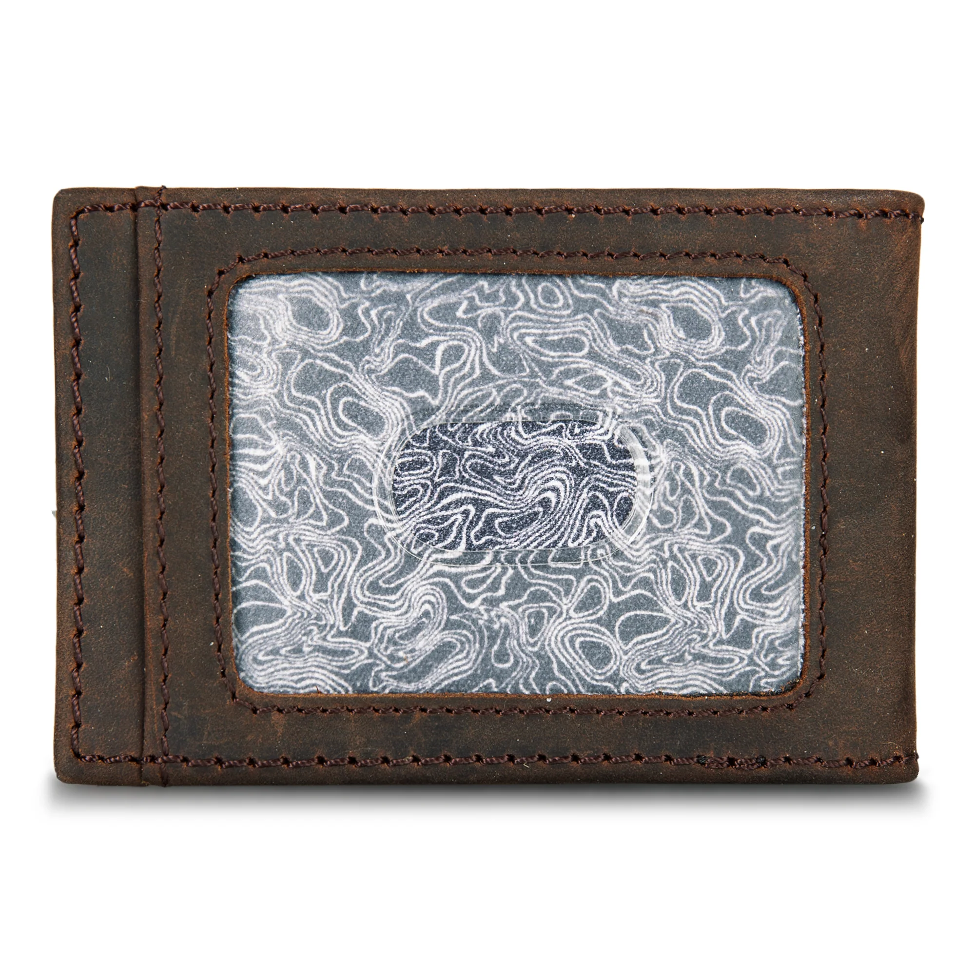 13949-money-clip-bifold-leather-wallet-with-embossed-sasquatch-2.webp Money Clip Bifold Leather Wallet With Embossed Sasquatch