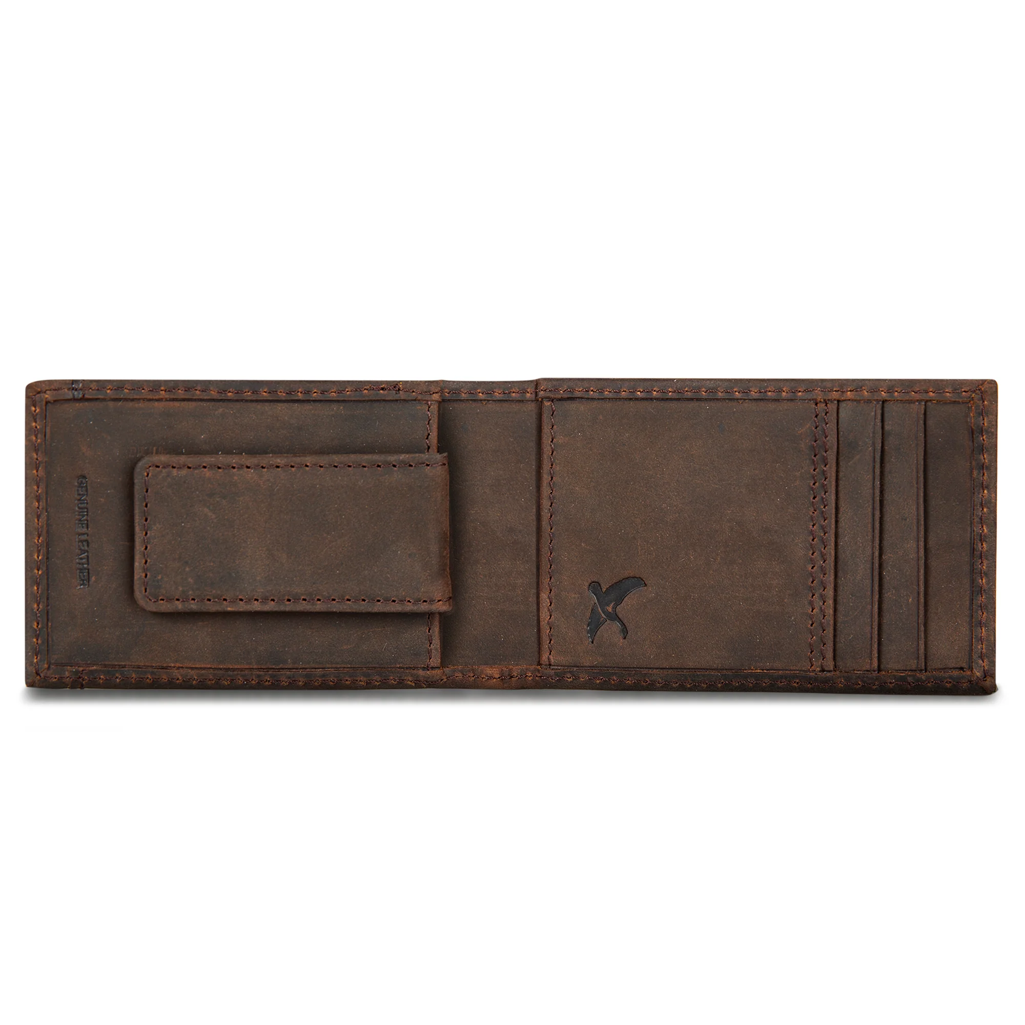 13949-money-clip-bifold-leather-wallet-with-embossed-sasquatch-4.webp Money Clip Bifold Leather Wallet With Embossed Sasquatch