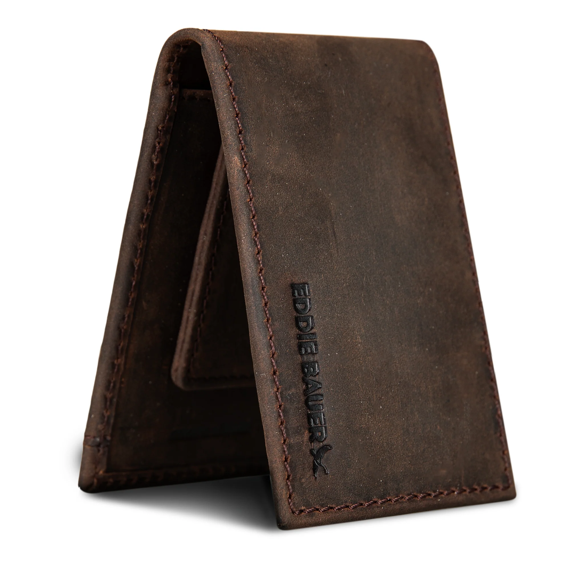 13949-money-clip-bifold-leather-wallet-with-embossed-sasquatch-6.webp Money Clip Bifold Leather Wallet With Embossed Sasquatch