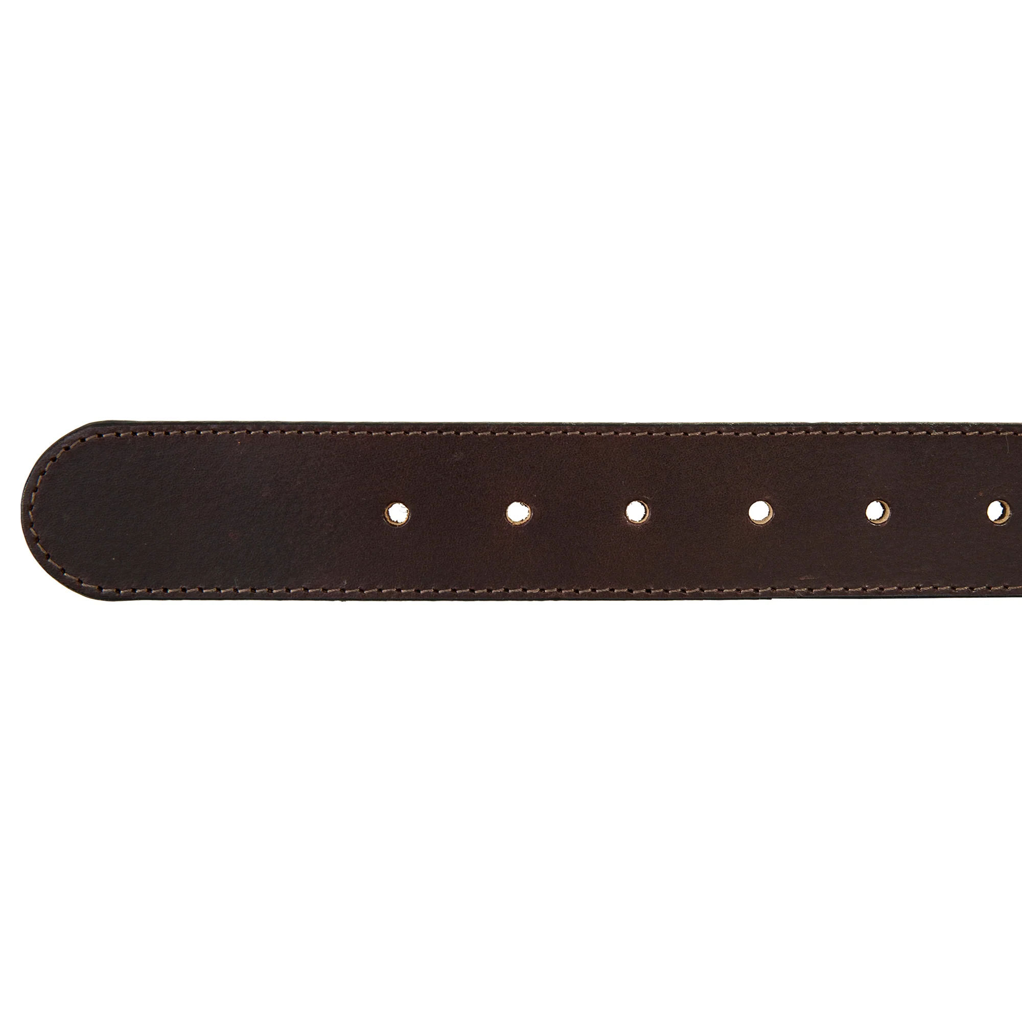 Men's Rugged Leather Belt With Stretch Tab And Sasquatch Design