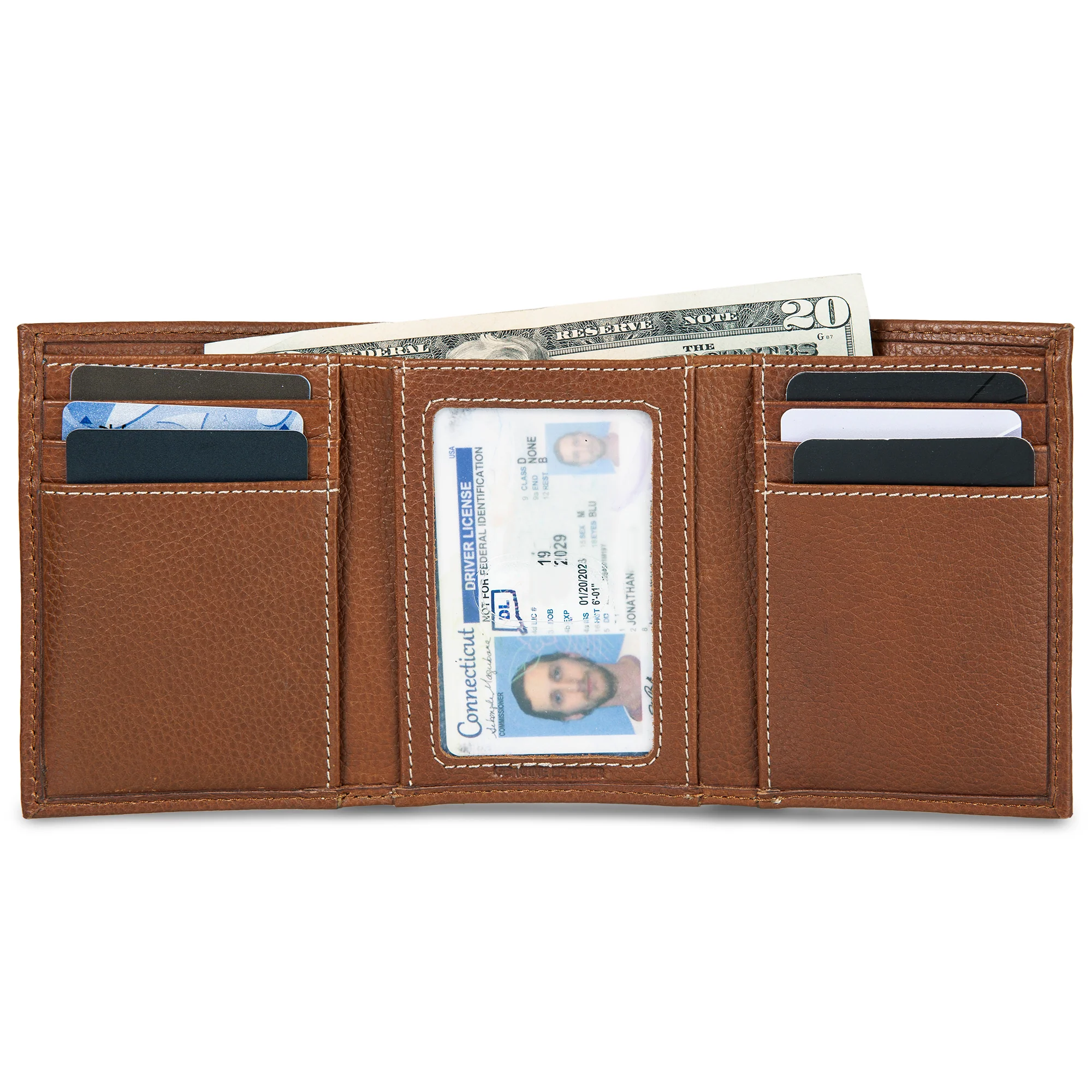 14004-eb-signature-top-stitch-leather-trifold-wallet-3.webp EB Signature Top Stitch Leather Trifold Wallet