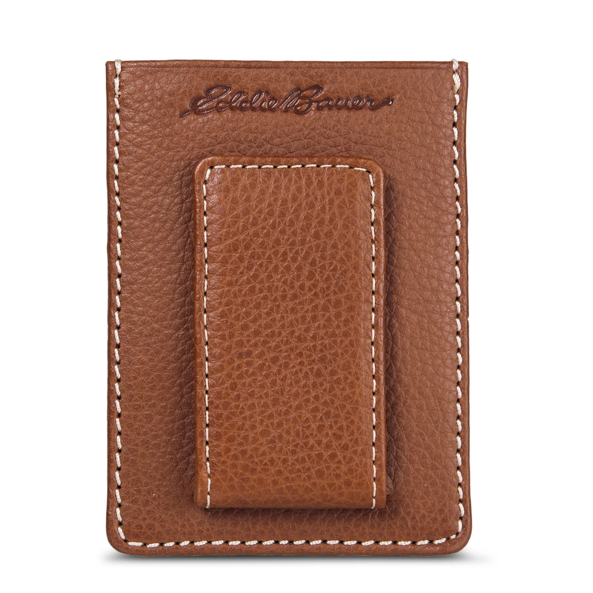 14104-eb-signature-top-stitch-magnetic-leather-card-case-1.webp EB Signature Top Stitch Magnetic Leather Card Case