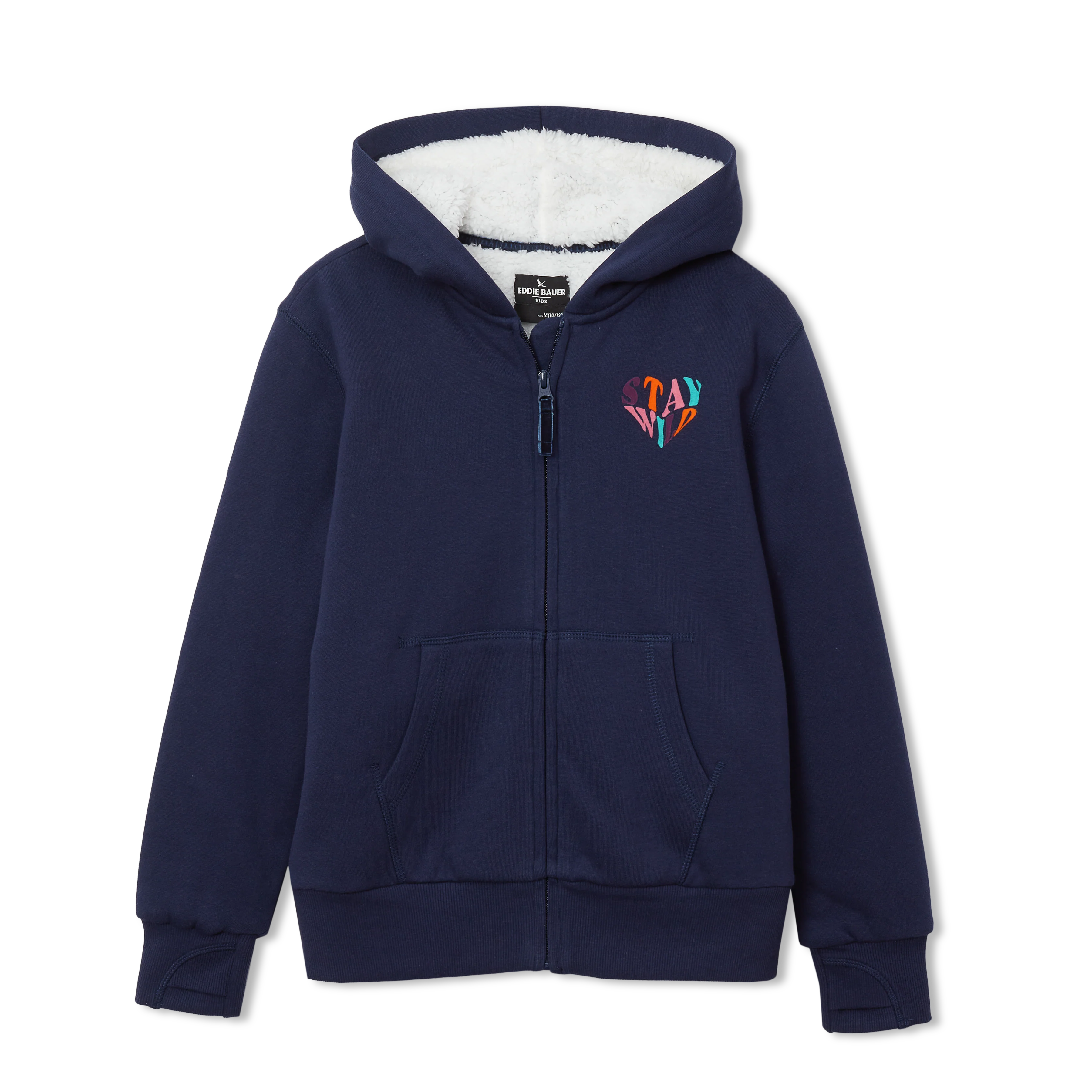Girls Camp Fleece Faux Shearling-Lined Hoodie