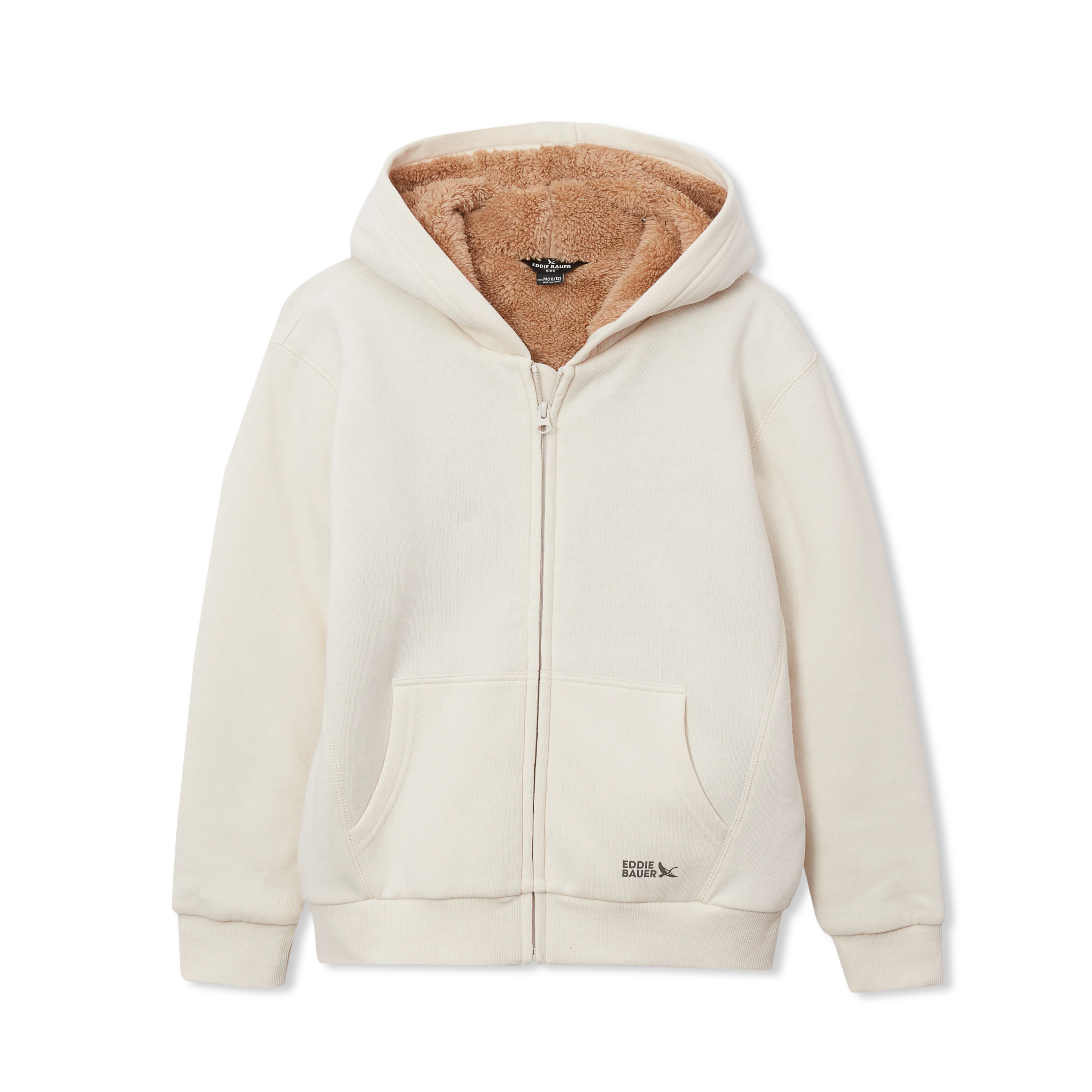 Boys Camp Fleece Faux Shearling-Lined Hoodie