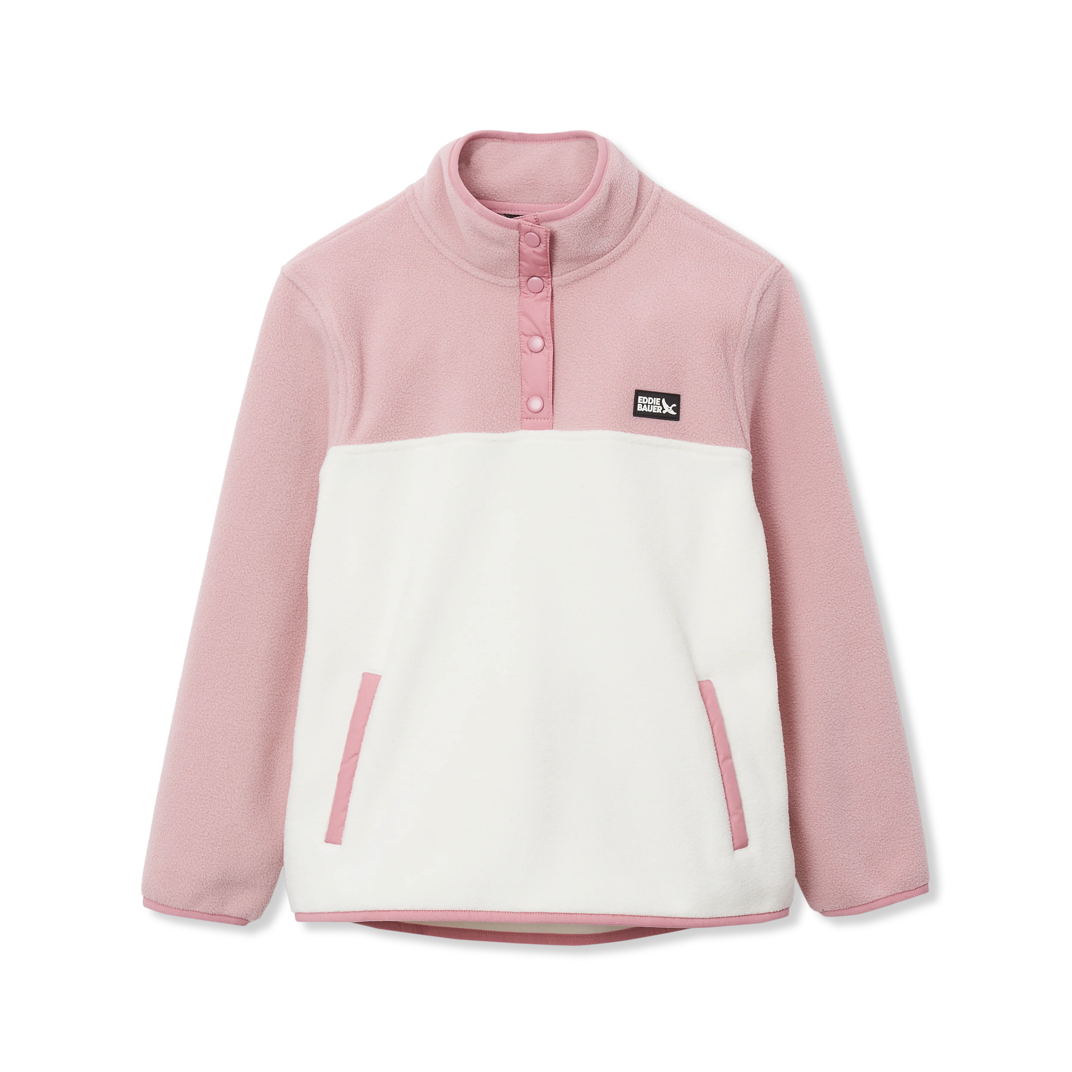 Girls Quest Fleece Snap Neck Pullover