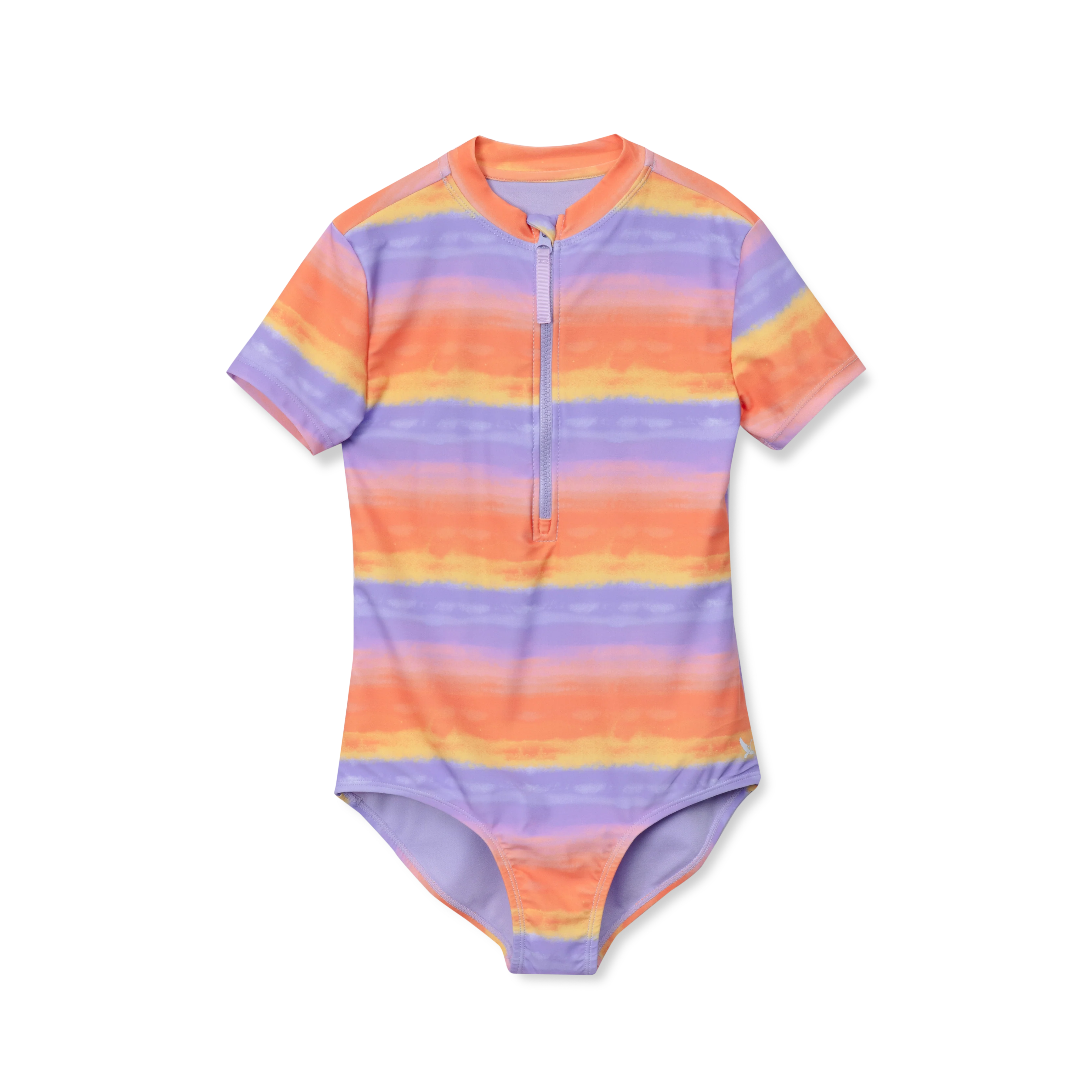 Girls Sea Spray SS One PC Zip Front Swimsuit