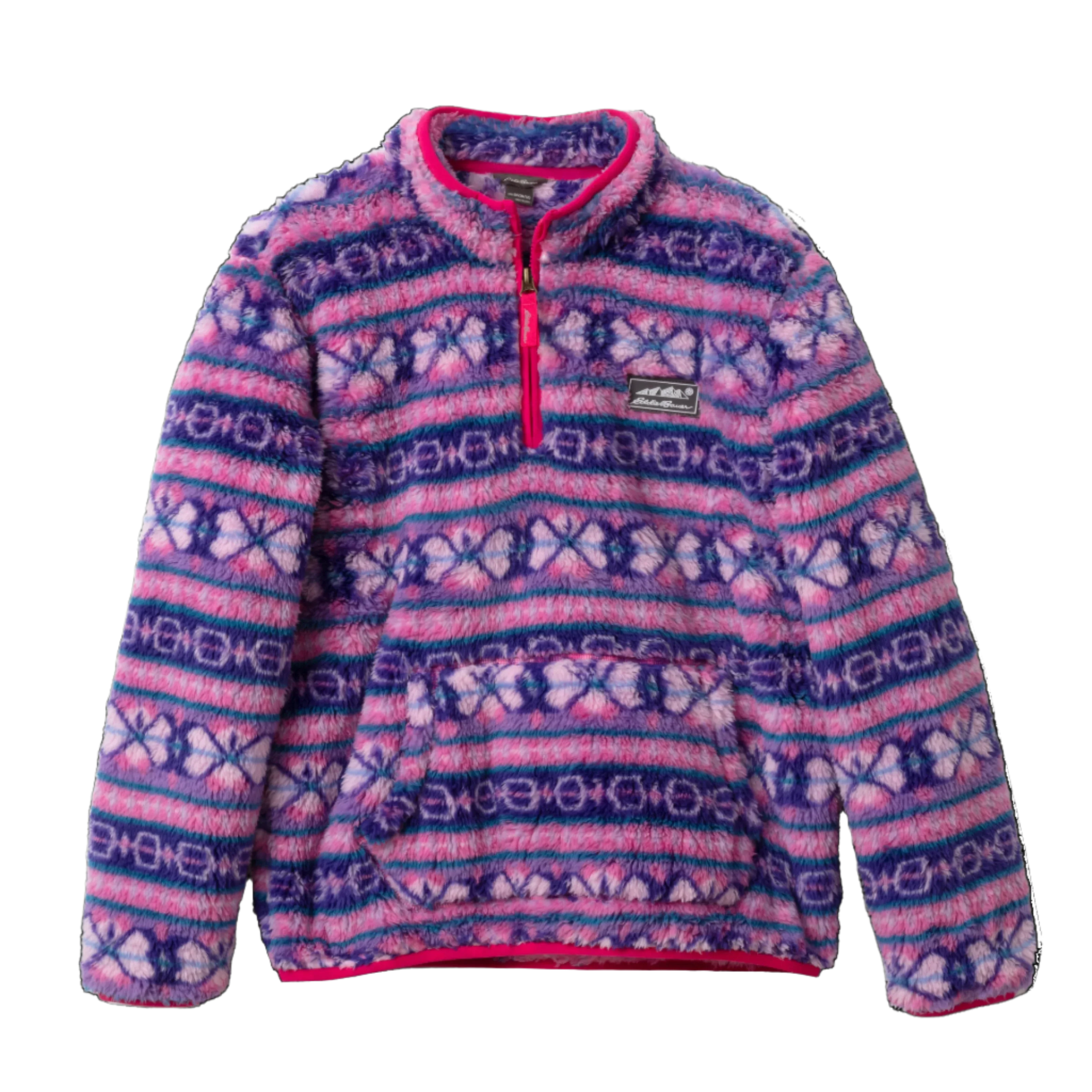 Kids Quest Fleece Plush 1/4-Zip Jacket - Print