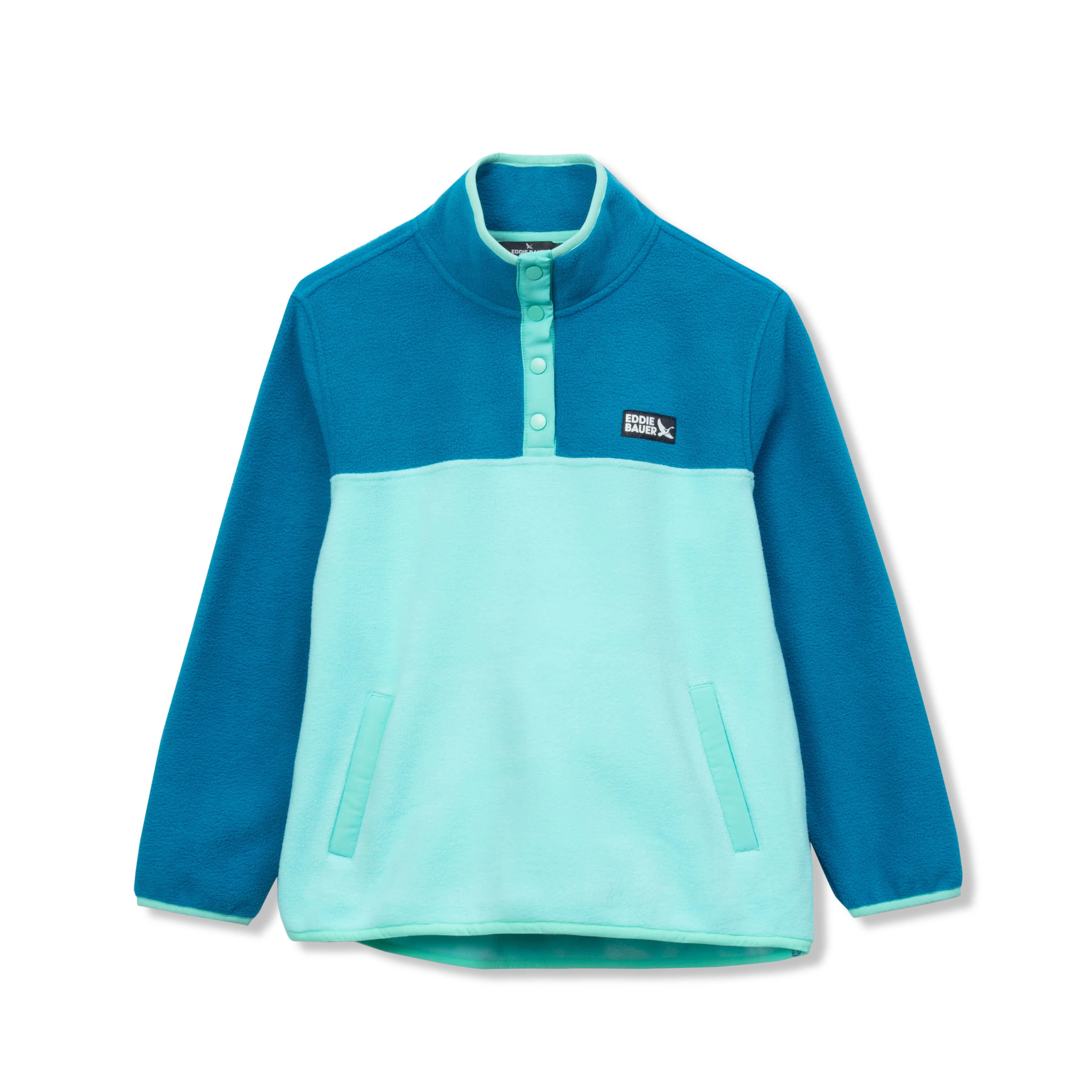 Girls Quest Fleece Snap Neck Pullover