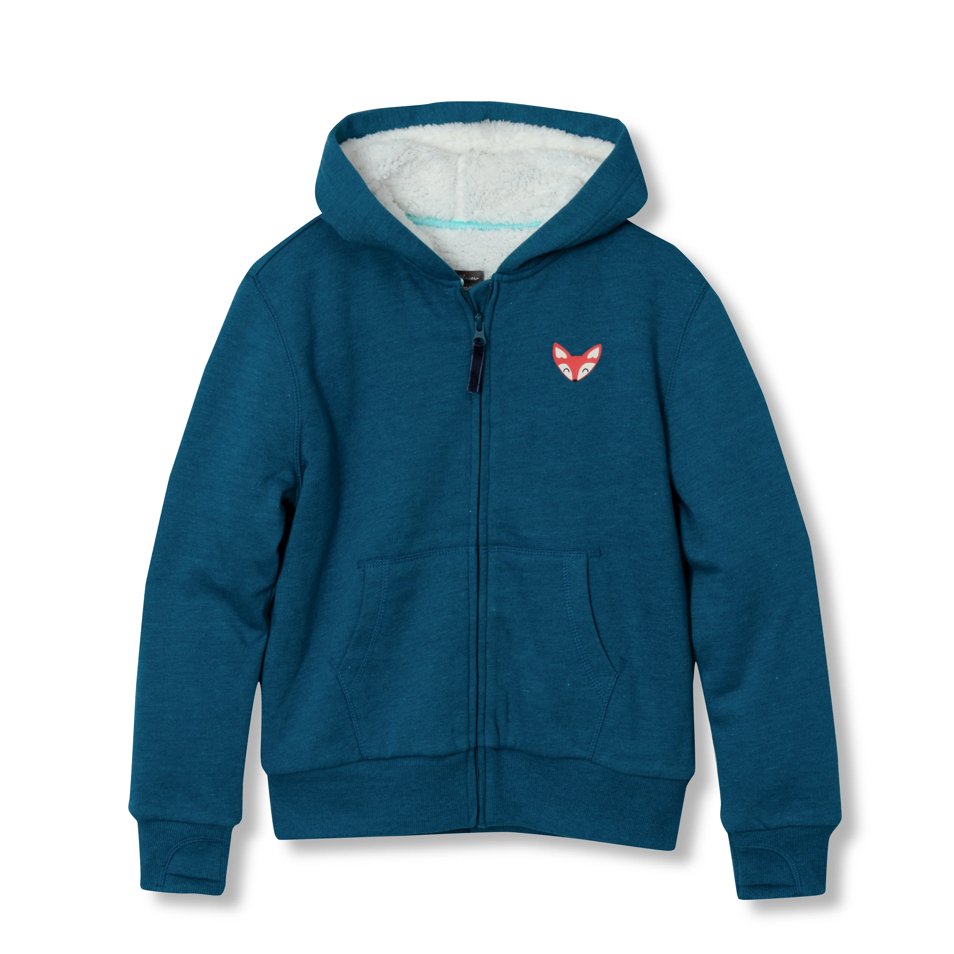 Girls Camp Fleece Faux Shearling-Lined Hoodie