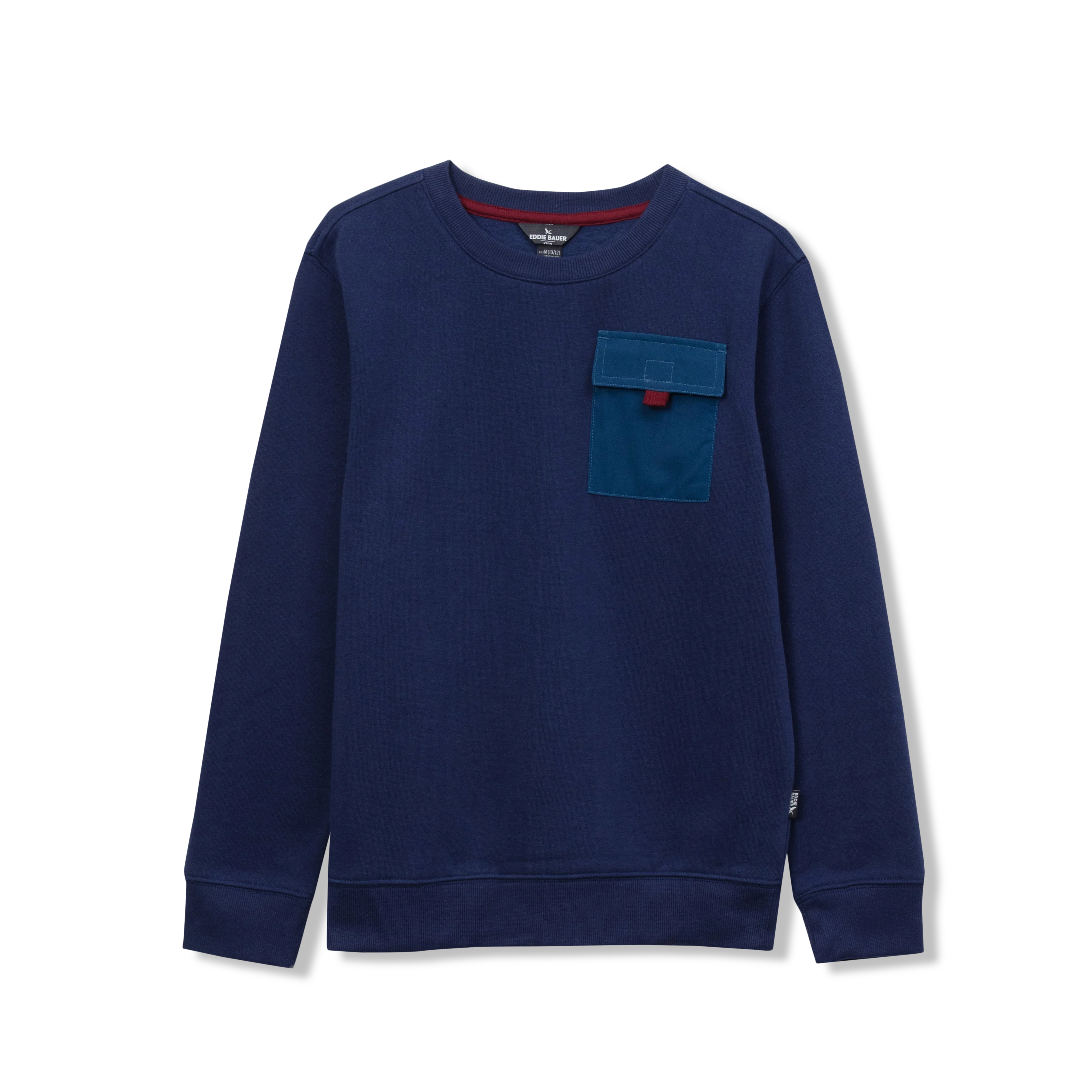Boys Camp Fleece Pocket Crewneck