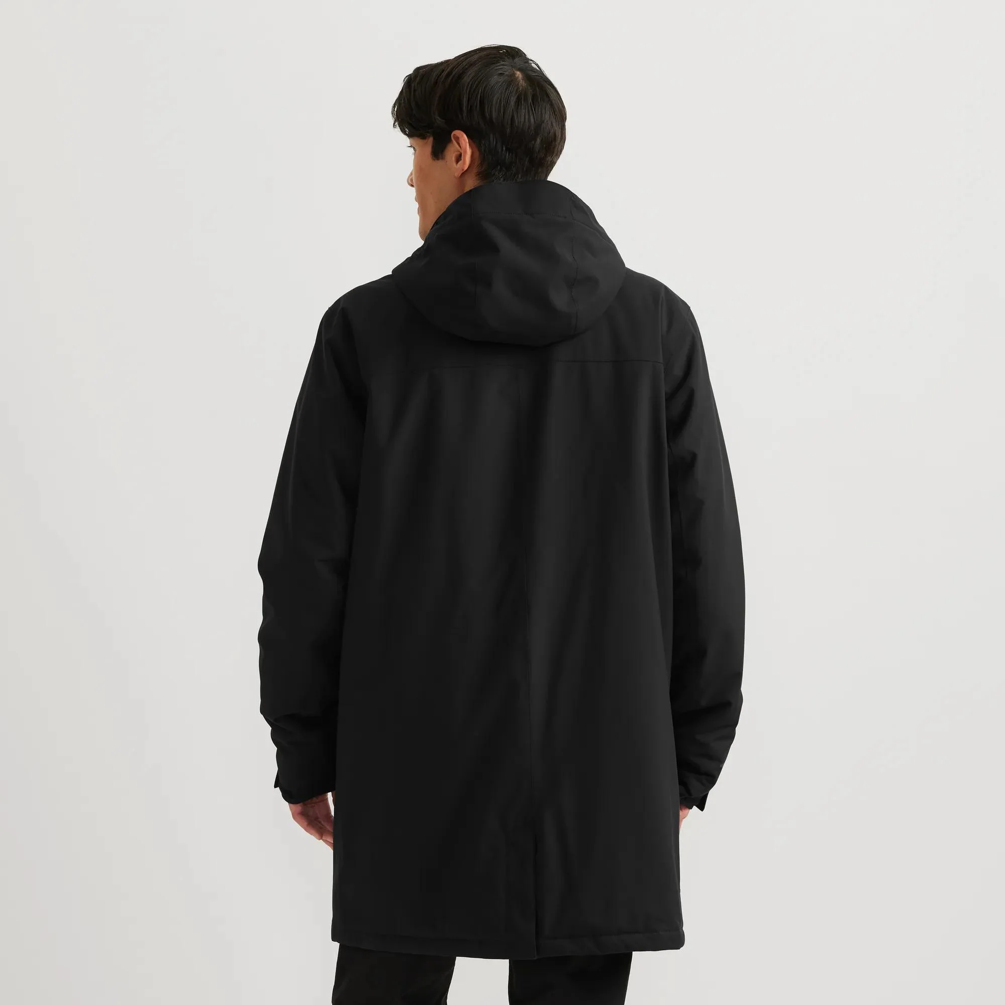 Men's Mainstay Insulated Waterproof Hooded Trench Coat