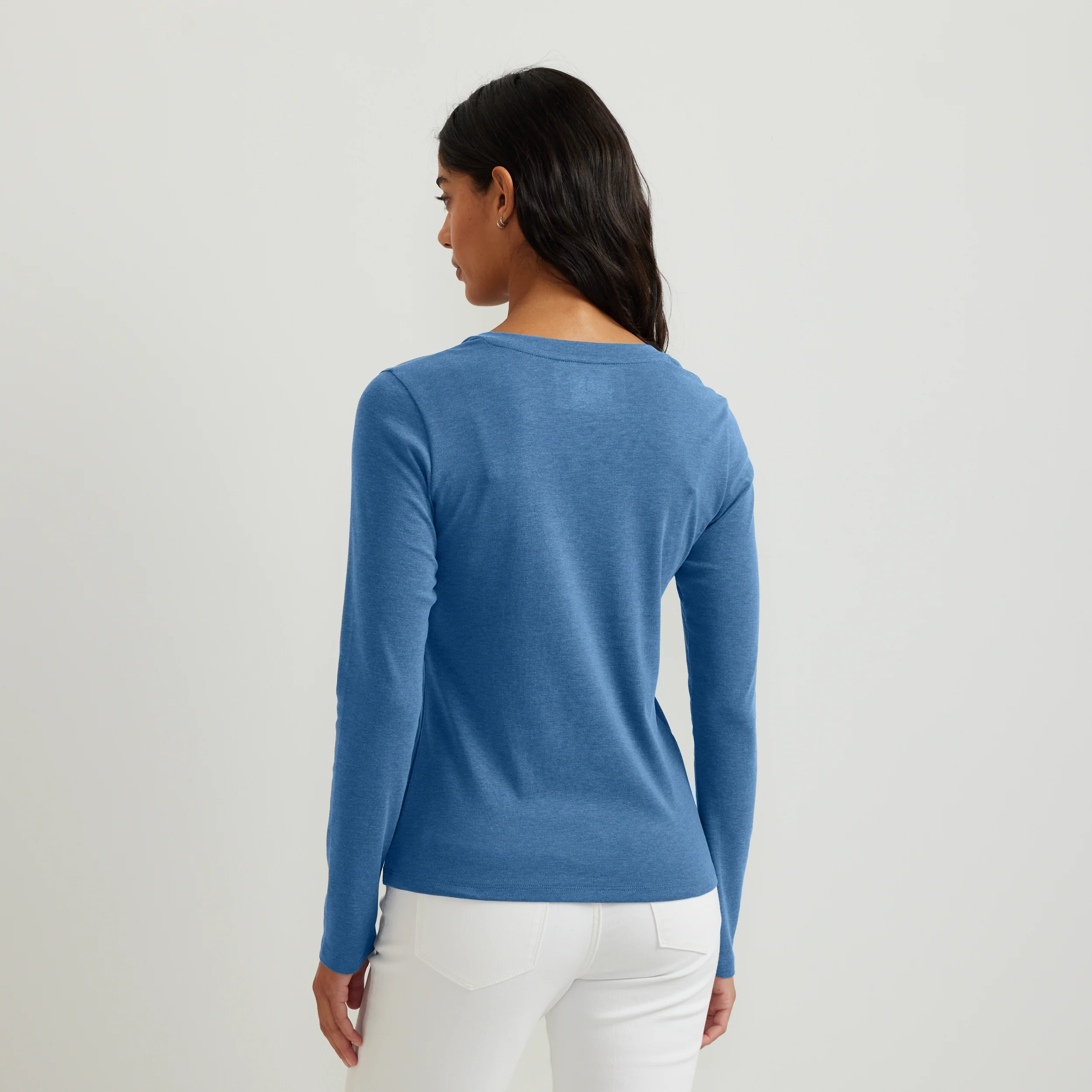 Women's Everyday Long-Sleeve V-Neck T-Shirt