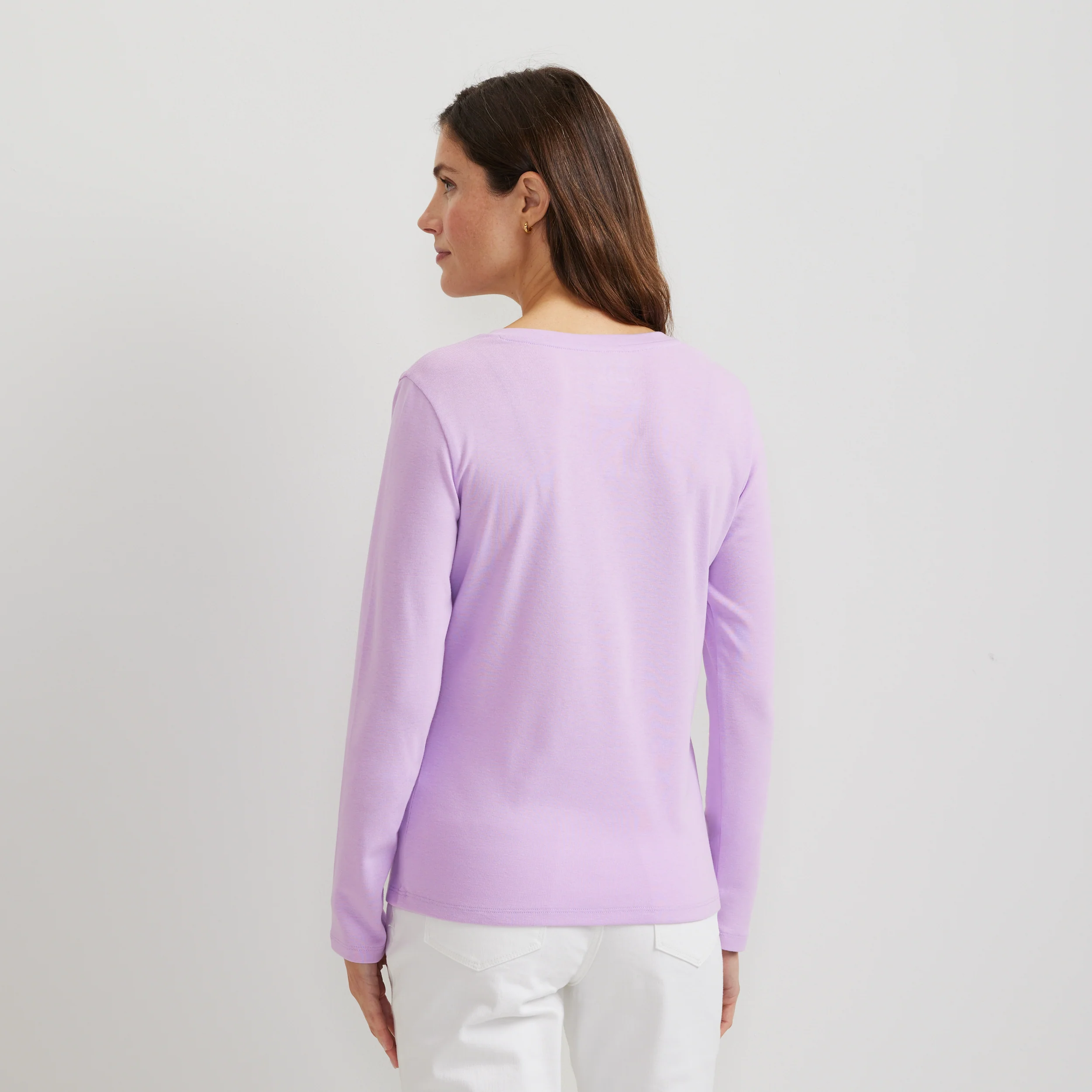 Women's Everyday Long-Sleeve V-Neck T-Shirt