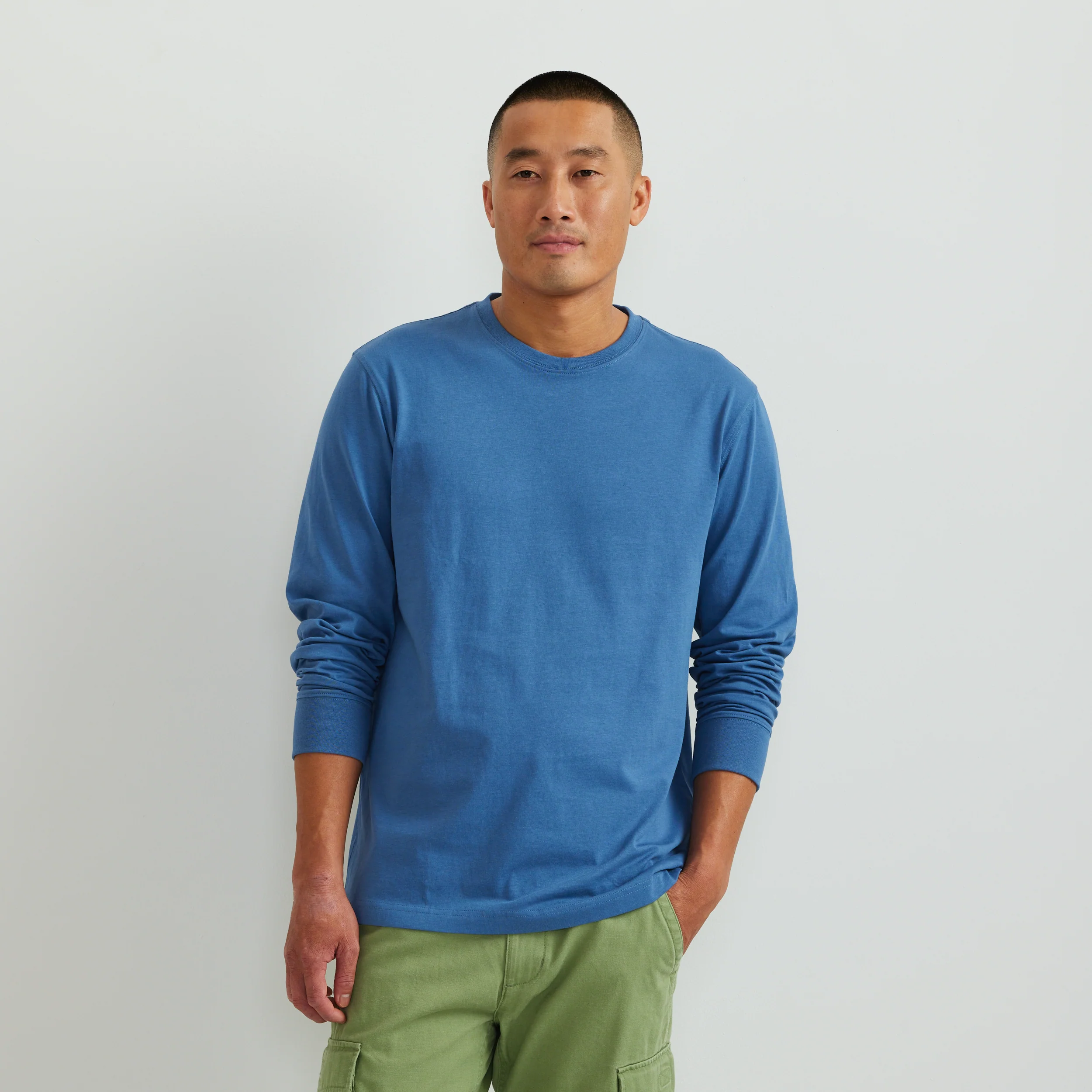Men's Legend Wash 100% Cotton Long-Sleeve Classic T-Shirt