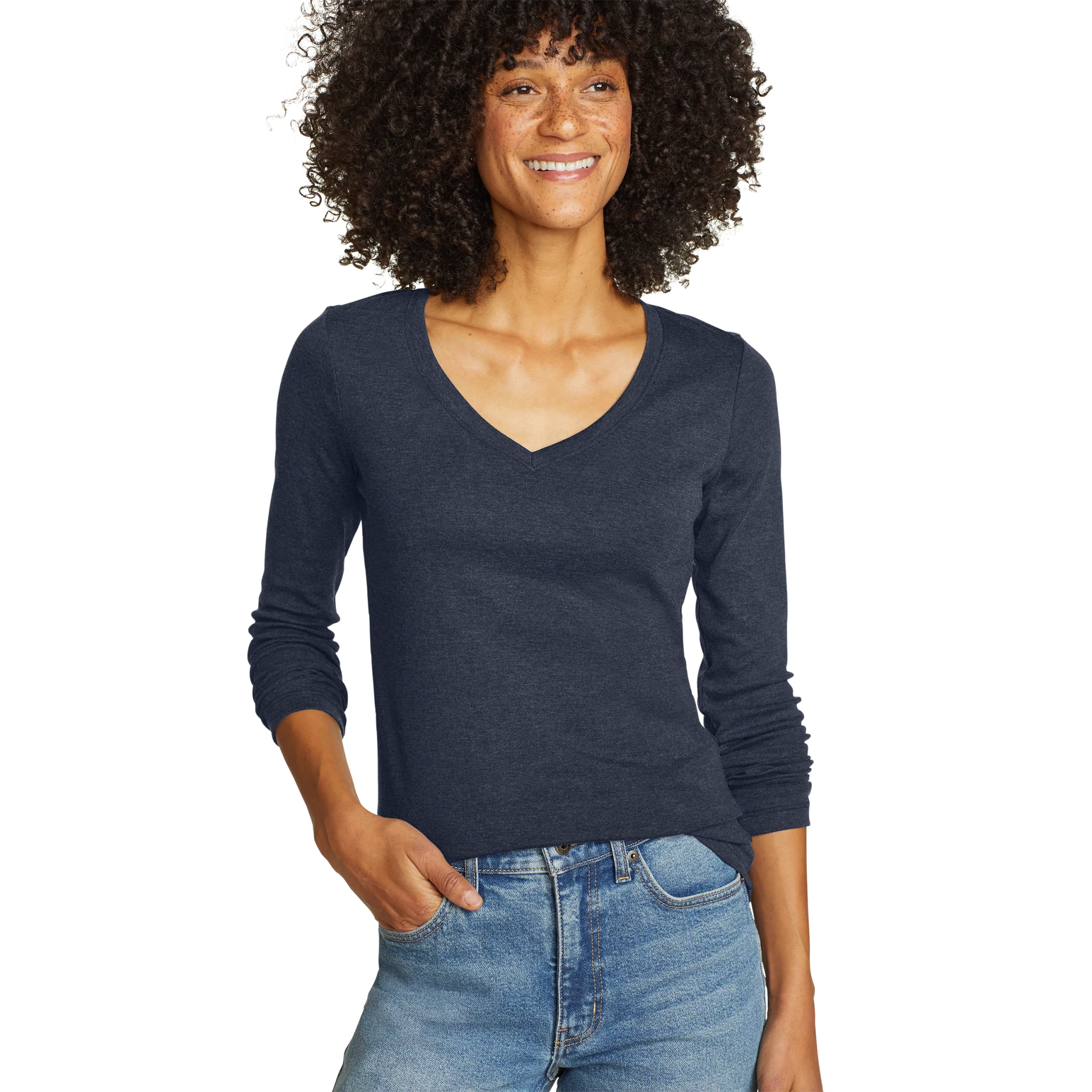 Women's Fav Long-Sleeve V-Neck T-Shirt