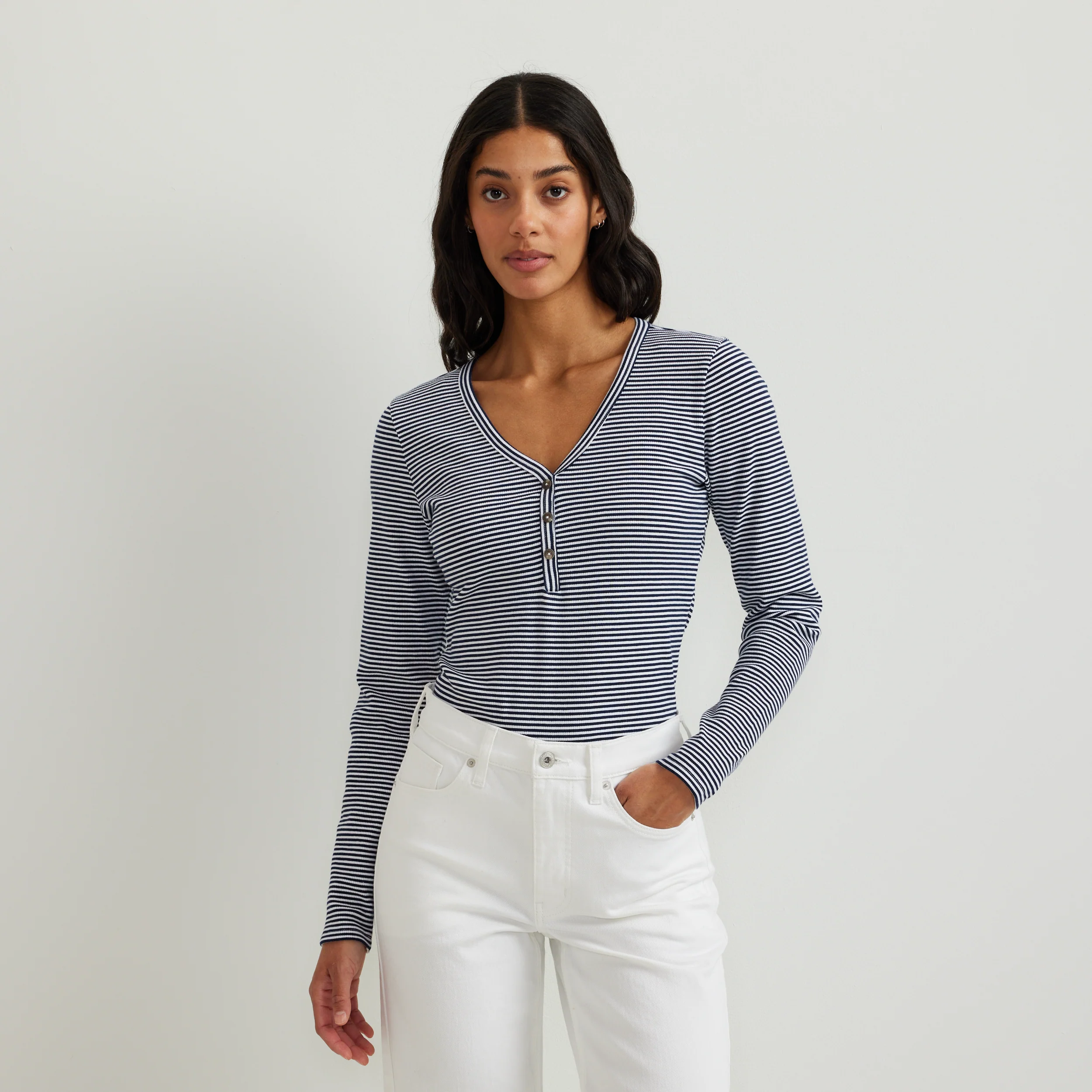 4875-women-s-long-sleeve-ribbed-henley-t-shirt-stripe-2.webp Women's Long-Sleeve Ribbed Henley T-Shirt - Stripe