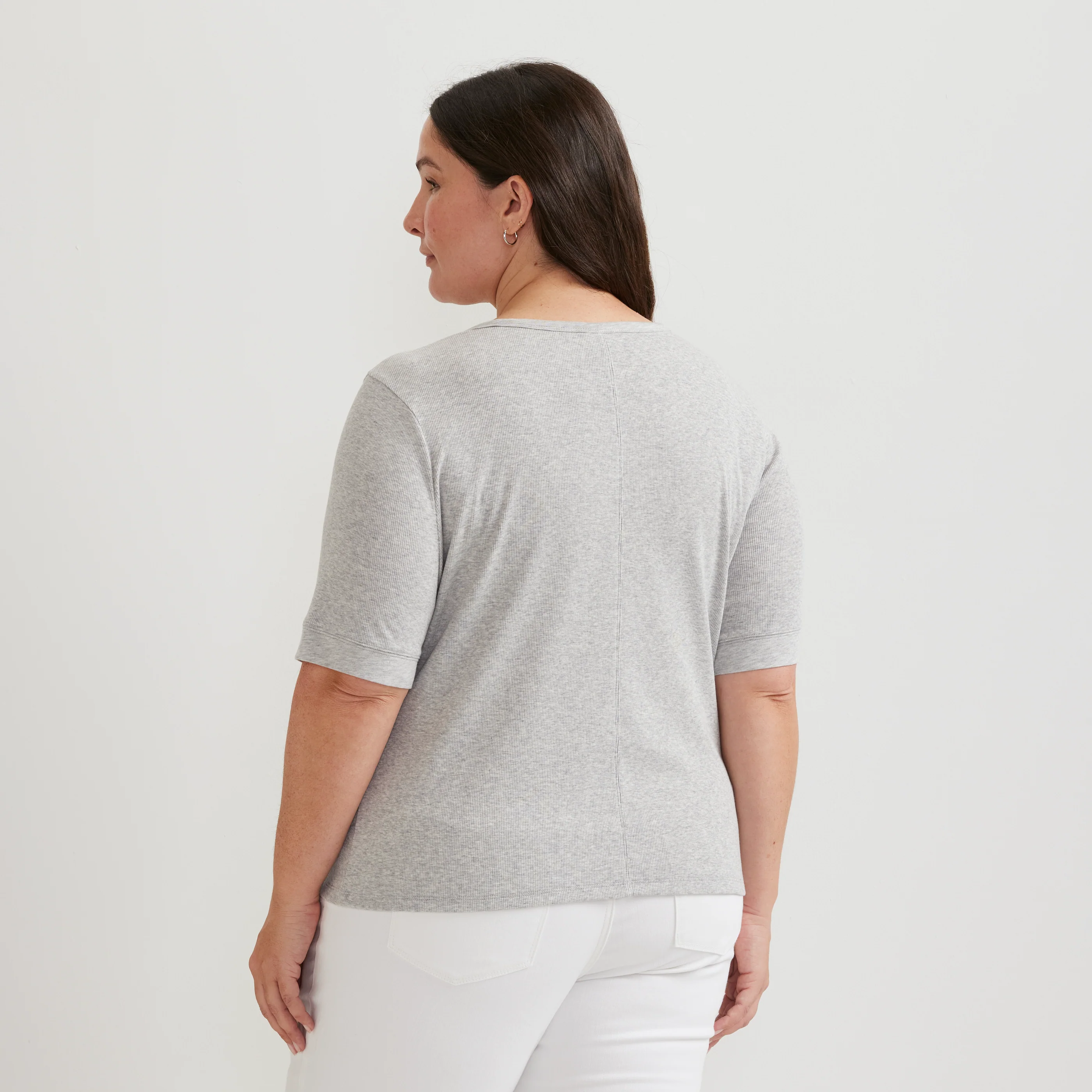 Women's Softline Short-Sleeve Ribbed Henley