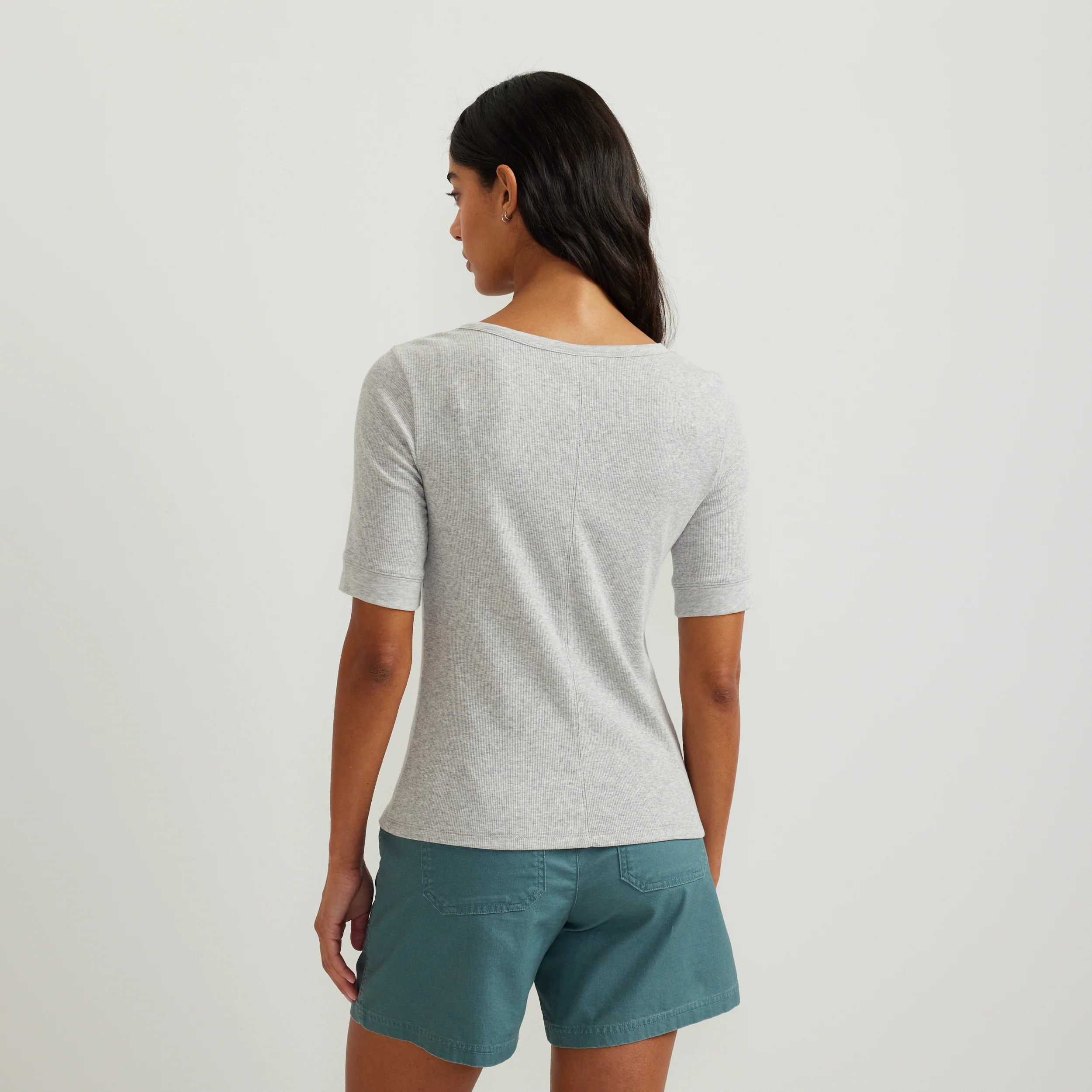 Women's Softline Short-Sleeve Ribbed Henley