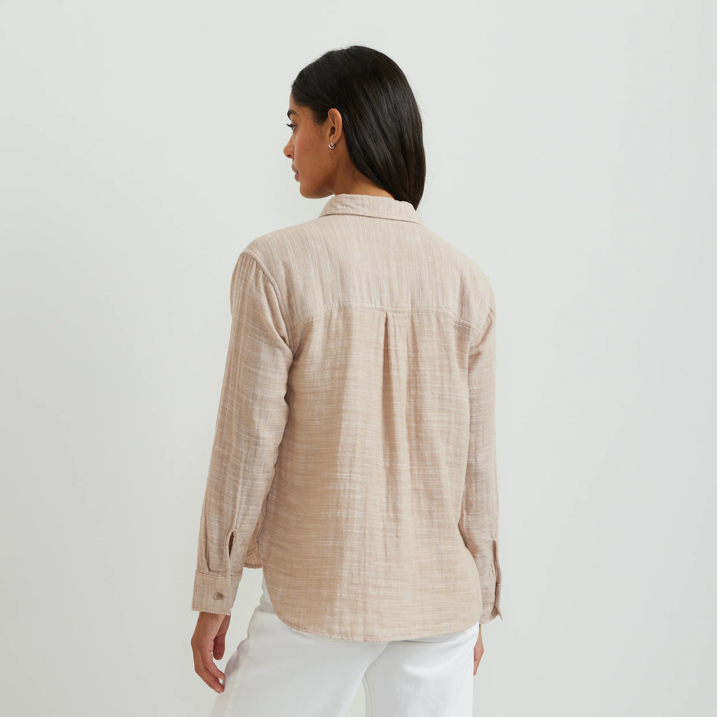 Women's Cotton Slub Long-Sleeve Shirt